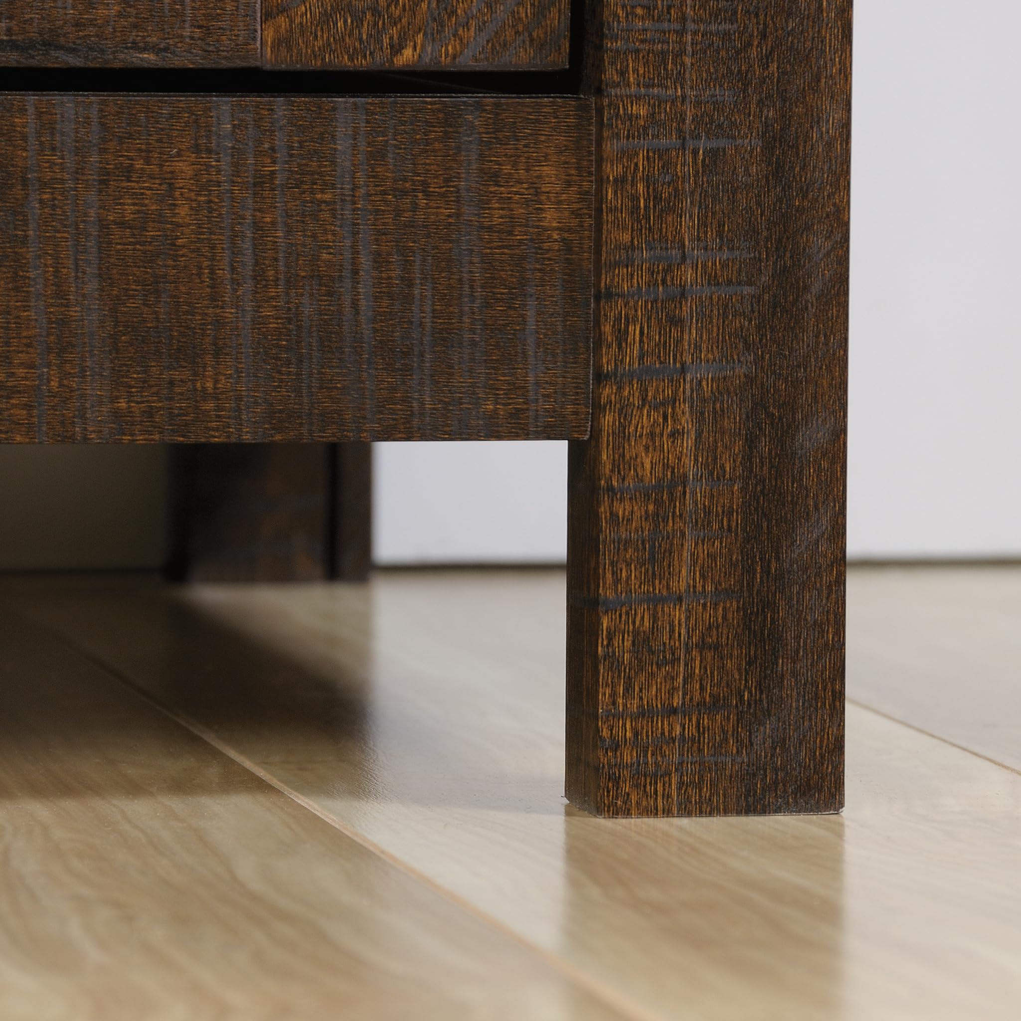 Sauder Rustic Walnut Storage Cabinet - Pantry Organizer for Kitchen, Bathroom & Office - Wooden Cupboard with Adjustable Shelves for Home Organization