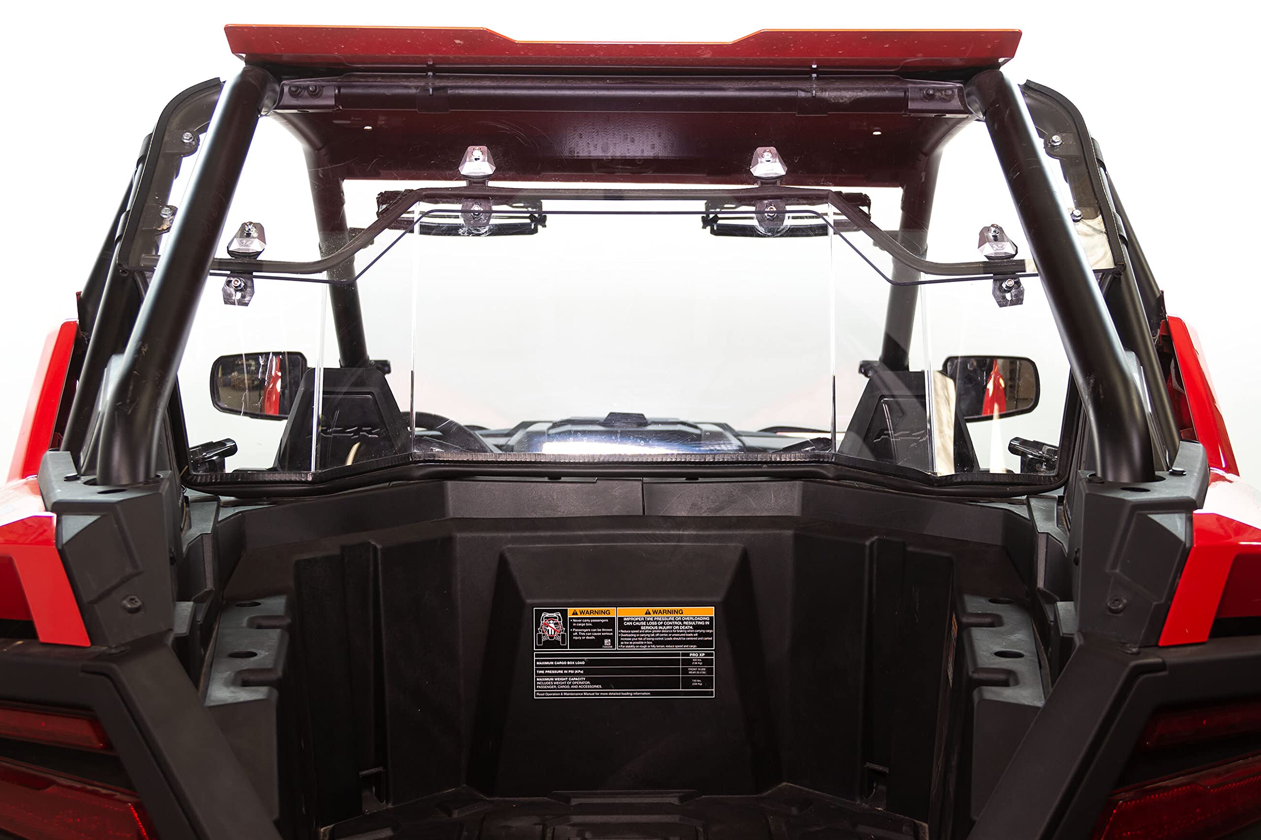Seizmik UTV Rear Full Windshield for Polaris RZR Pro XP 2020-2024 Models | Double Hard Coated Scratch-Resistant Polycarbonate | Durable Side by Side Accessories | Perfect for Off-Roading, Trail Riding & UTV Adventures