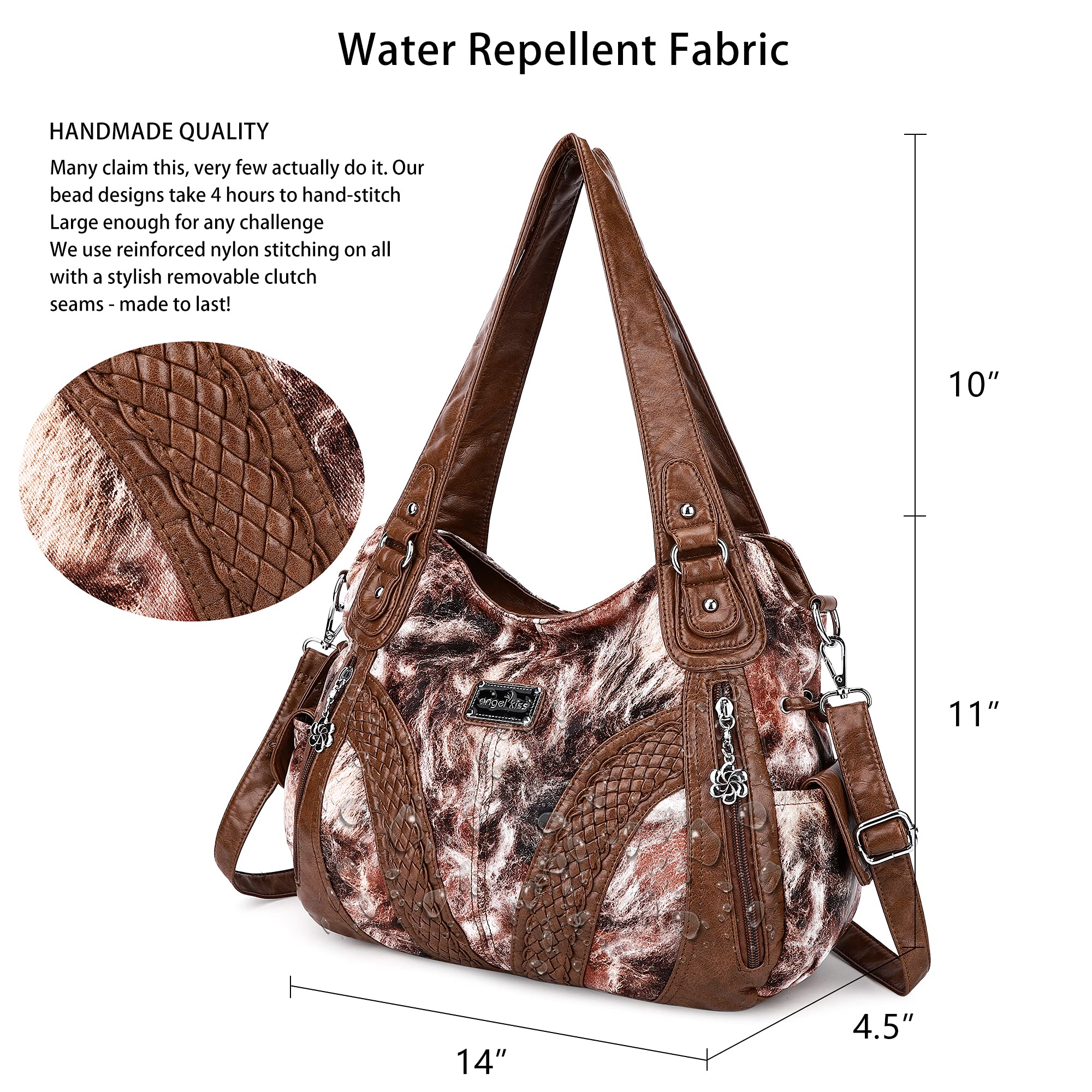 Stylish Women's Tote Bag & Shoulder Purse - Fashionable Washed Synthetic Leather Handbag with Top Handle for Work, Travel & Everyday Use