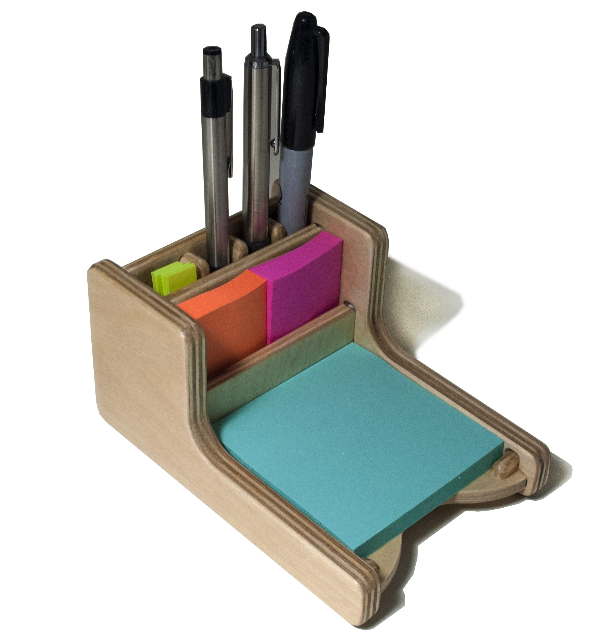 Premium Pen and Sticky Notes Holder with Notepad - Perfect for Office, School & Home Organization | Desktop Writing Accessories for Professionals & Students