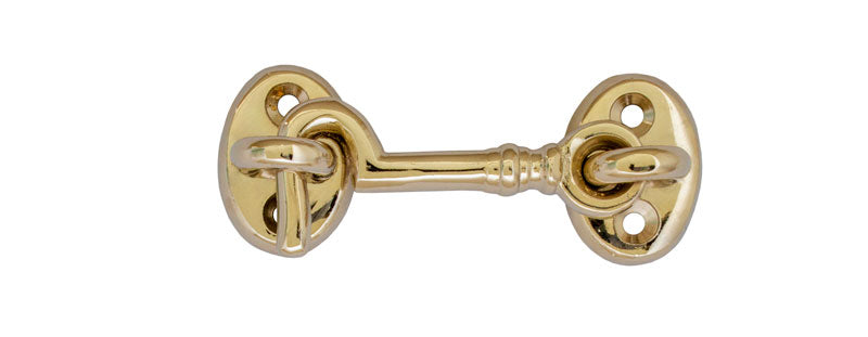 Vintage Brass Hasp with 55mm Latch - Heavy Duty Cabinet & Chest Lock for Antique Furniture Restoration, Home Security, and Storage Protection