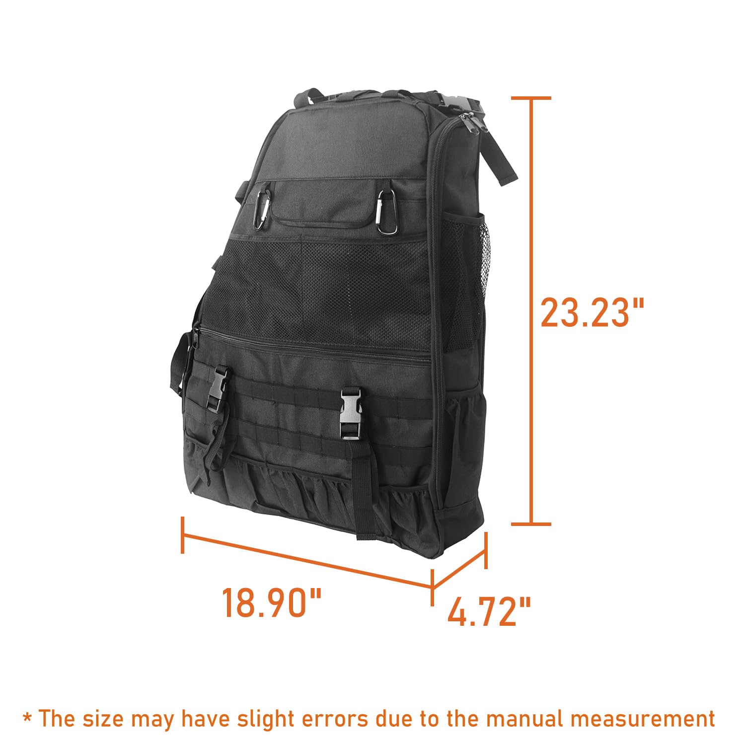 Hooke Road Roll Bar Storage Bags Organizer Saddle Bag for 1997-2025 Jeep Wrangler TJ JK JL Unlimited 4-Door - Durable & Waterproof Pair - Perfect for Off-Roading, Camping & Outdoor Adventures
