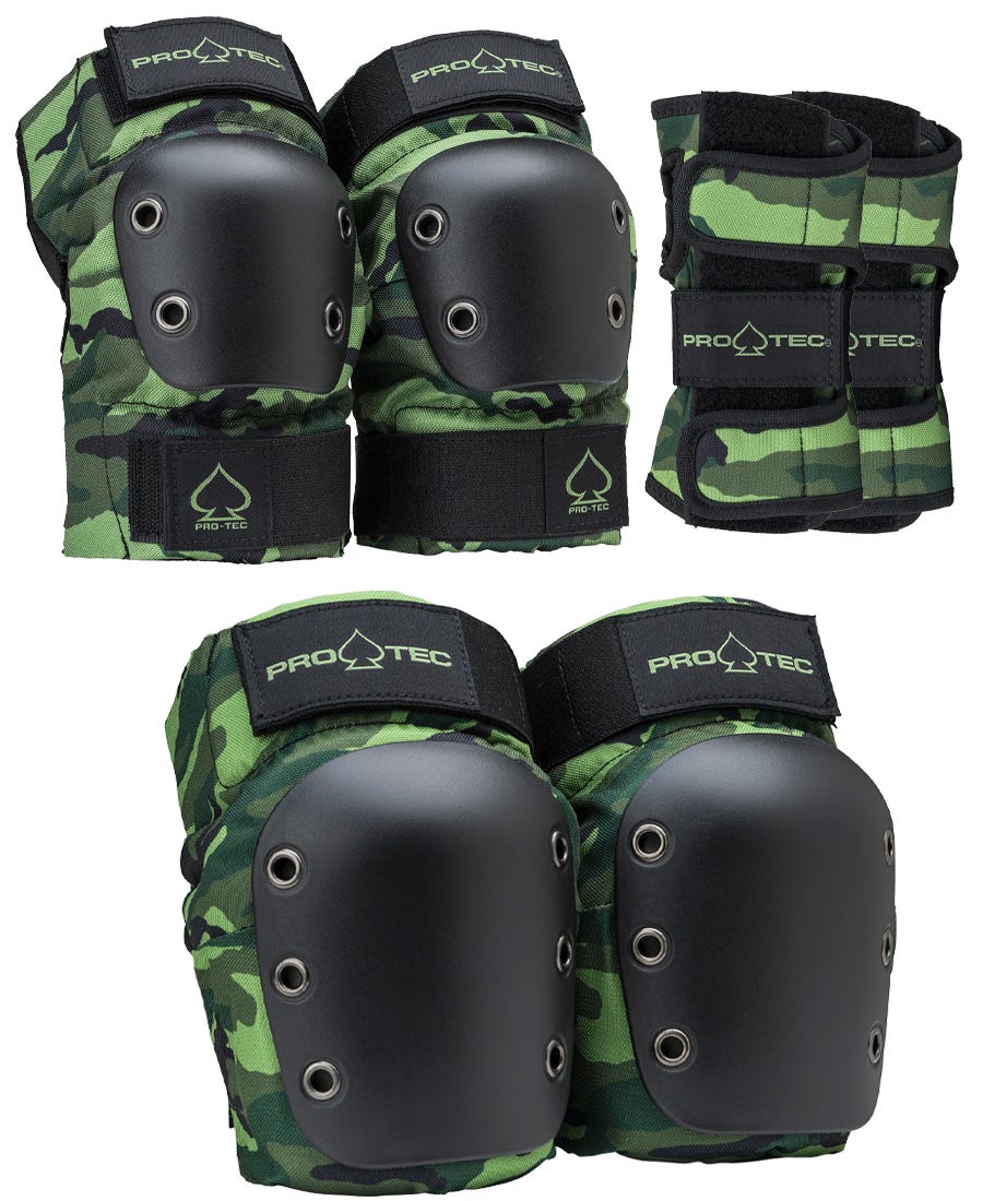 Pro Tec Jr. Knee Elbow Wrist Protective Pads Set - Youth Sports Safety Gear for Skateboarding, Cycling & Rollerblading