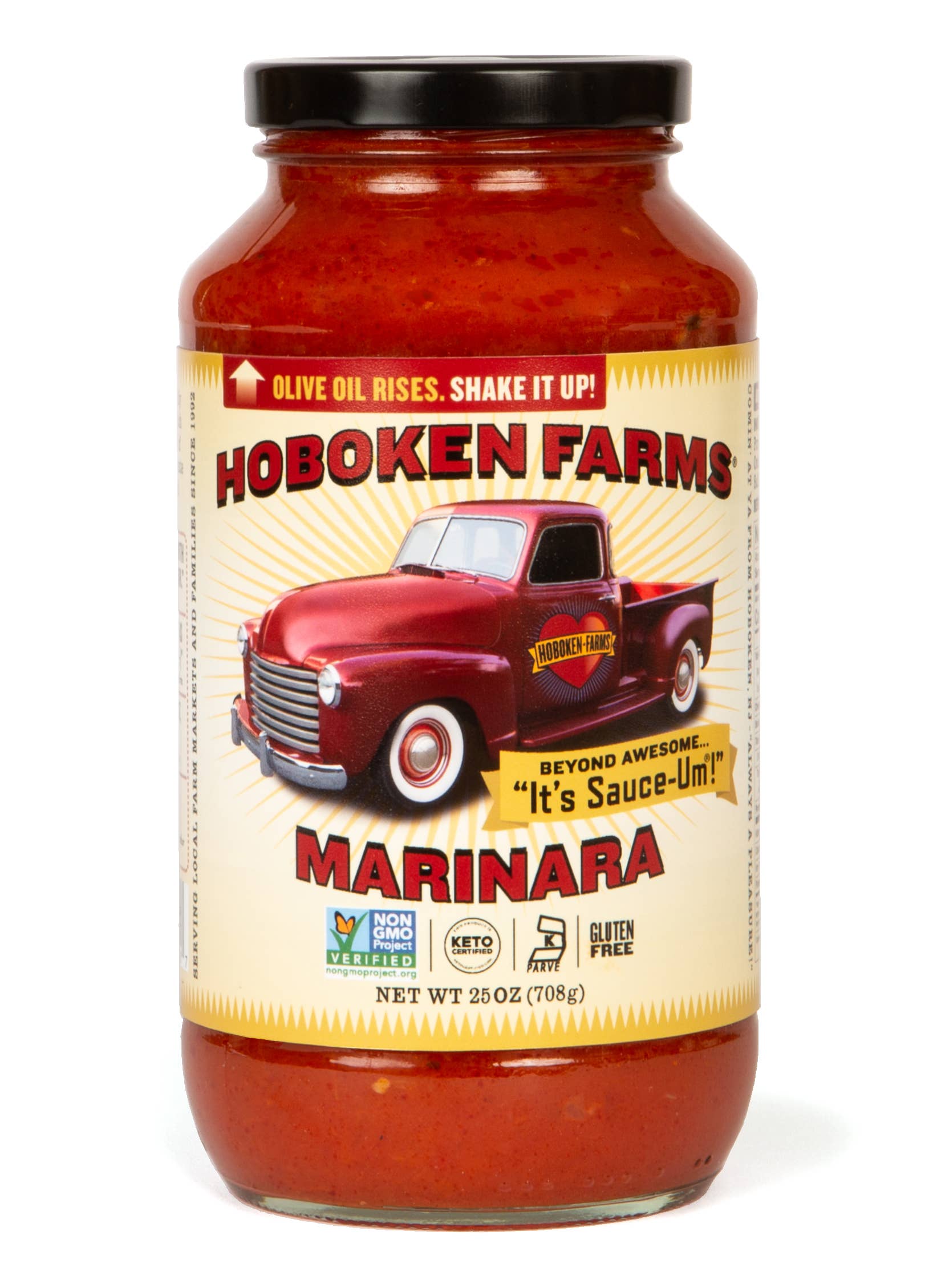 Hoboken Farms Authentic Italian Marinara Sauce - Premium Pasta Sauce for Spaghetti, Pizza & Cooking - Gluten-Free, No Preservatives - Perfect for Italian Dishes & Family Dinners