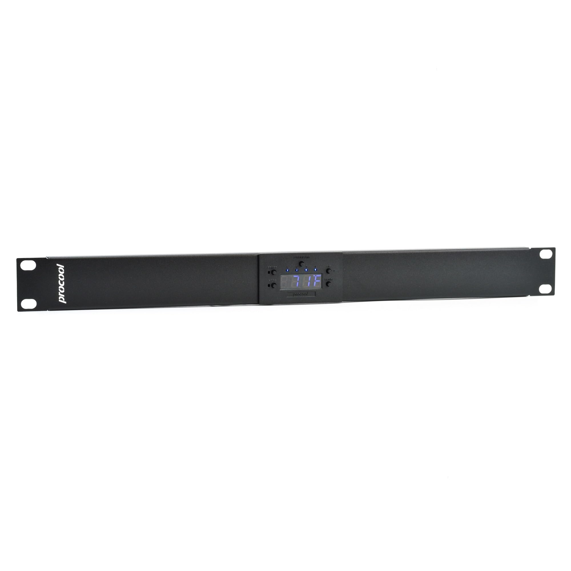 PROCOOL AVX-480T-1U Silent AV Cabinet Cooling Fan System - 1U Rack Mount Temperature Controller with Auto Speed Control & Mounting Kit | Perfect for Server Rooms, Data Centers & AV Equipment Cooling