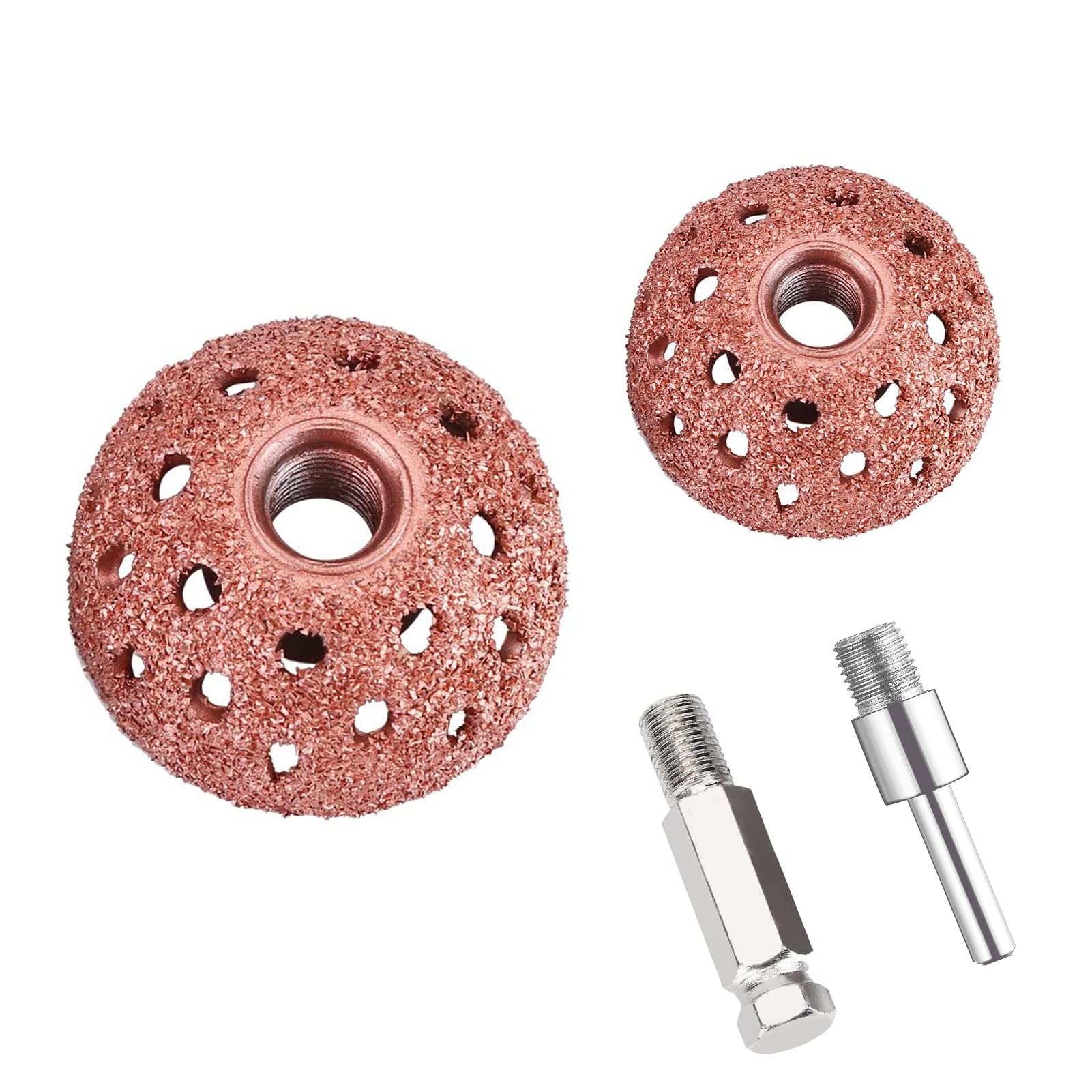 2Pcs Auto Tire Buffing Wheel, 38mm Bowl Type Patch Grinder Wheels with Linking Rod - Tire Repair Grinding Head for Low & High Speed Tire Buffers (42mm 55mm) - Perfect for Tire Repair Shops, DIY Auto Maintenance & Professional Mechanics