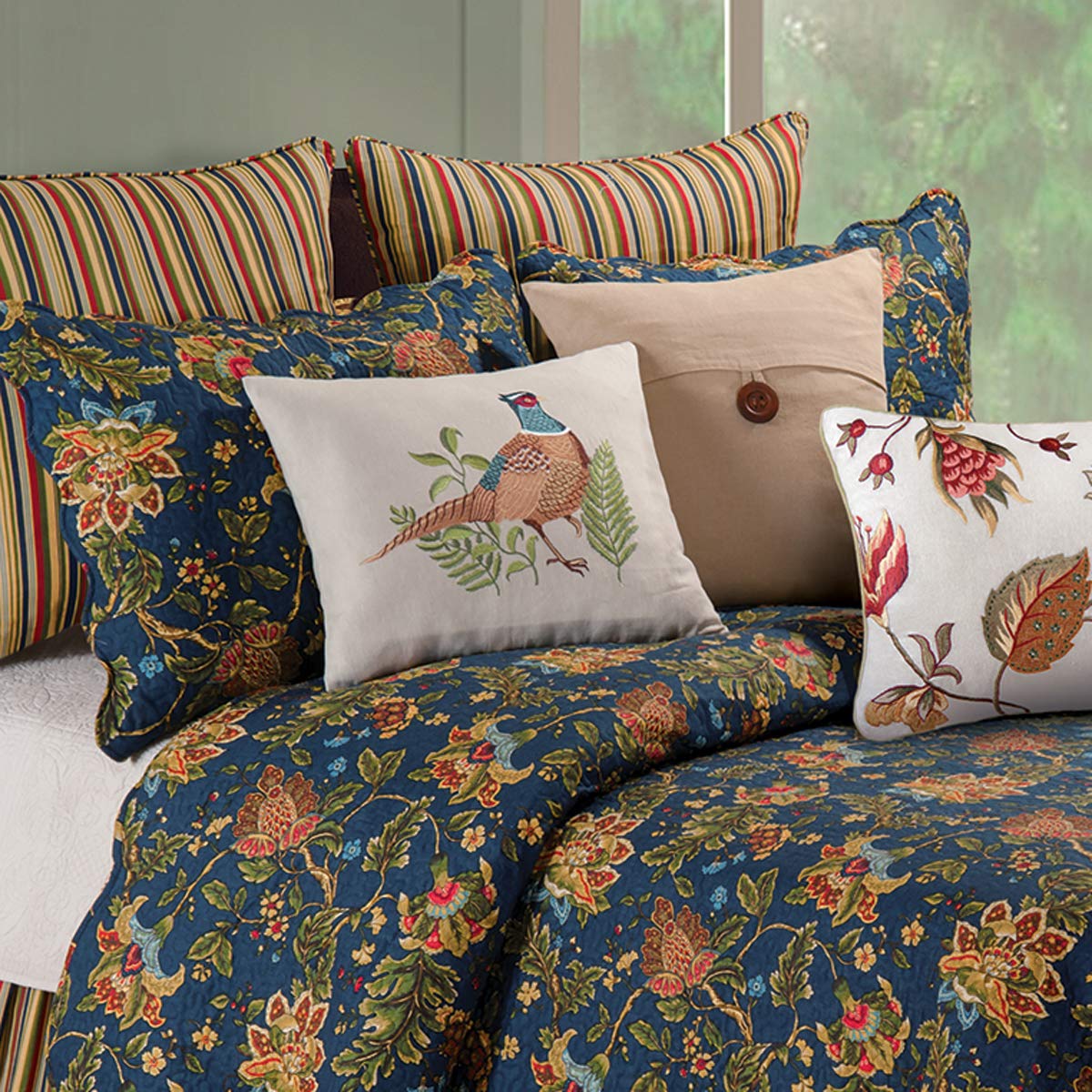 C&F Home Hartford Full/Queen Quilt Set - Soft & Breathable Blue Bedding for Comfortable Sleep - Perfect for Master Bedroom, Guest Room & Dorm Decor