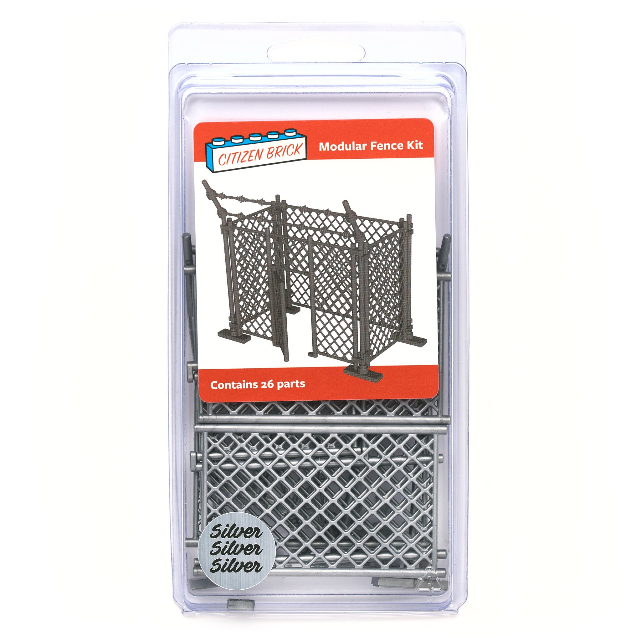 Silver Fence Kit - Durable Metal Garden Fencing for Backyard, Lawn & Property Protection | Easy DIY Installation
