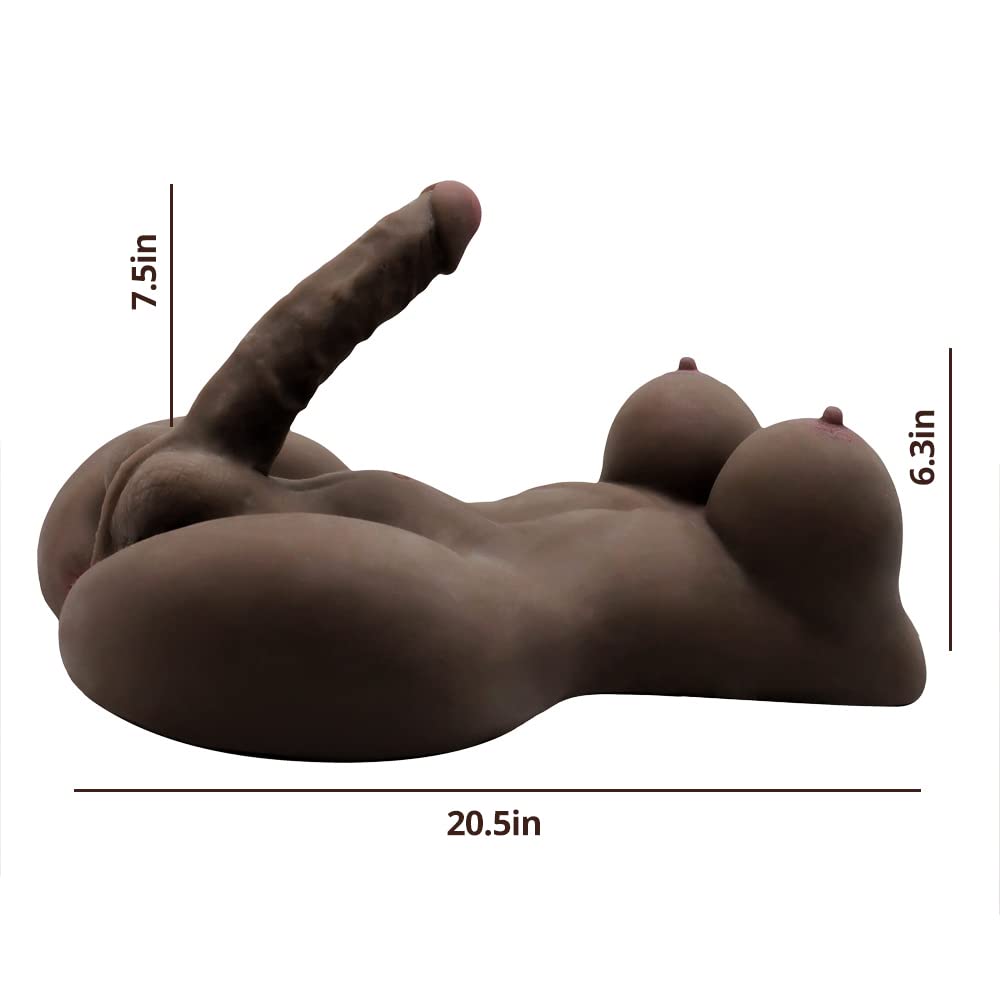 Realistic Shemale Sex Doll - Lifelike Transgender Torso Love Doll with Detachable Breasts, Dildo & Anal Opening | Adult Toy for Men, Women & Couples | Enhance Intimacy & Solo Play | Perfect for Fantasy Fulfillment & Spicing Up Relationships