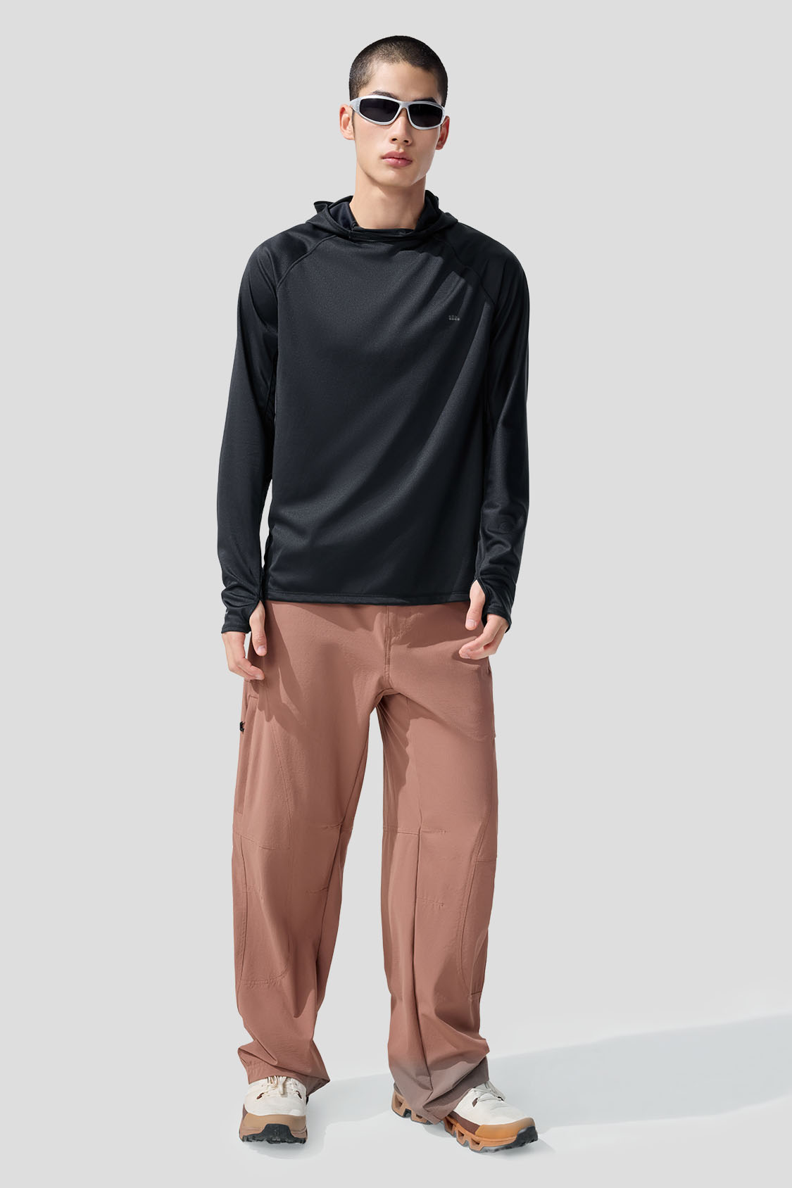Breeze Men's Lightweight Breathable Sun Protection Base Layer UPF 50+ for Hiking, Running & Outdoor Activities