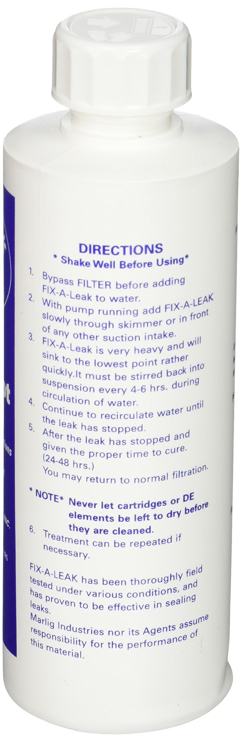 Seal Marlig Fix Pool and Spa Leak Sealer - 8 oz Fast-Acting Waterproof Repair Solution for Inground & Above Ground Pools, Hot Tubs, and Fountains - Stops Leaks in Minutes
