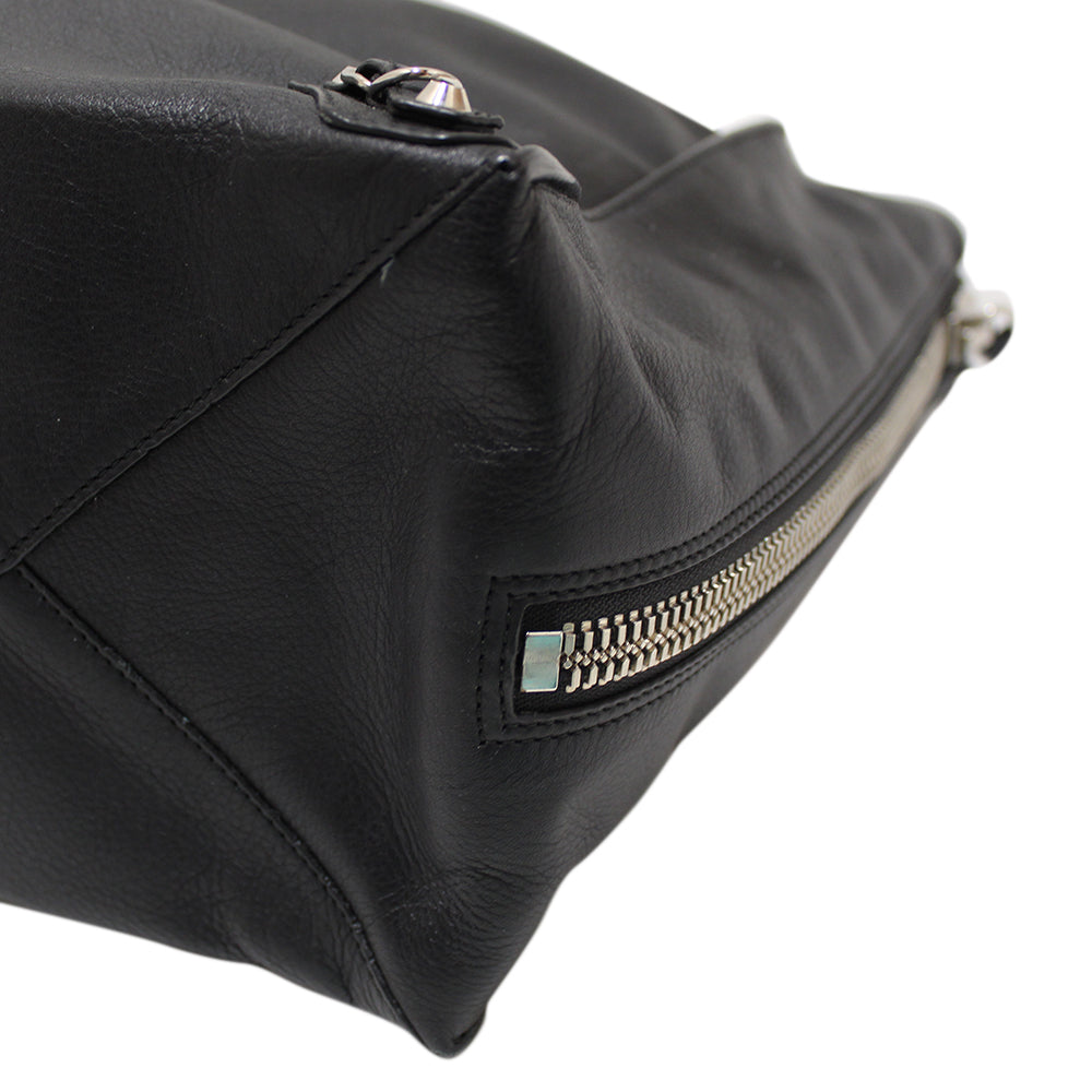 Authentic Balenciaga Black Calfskin Leather Papier Zip Around Wallet Clutch Bag for Women - Luxury Designer Wristlet for Parties, Travel & Everyday Use