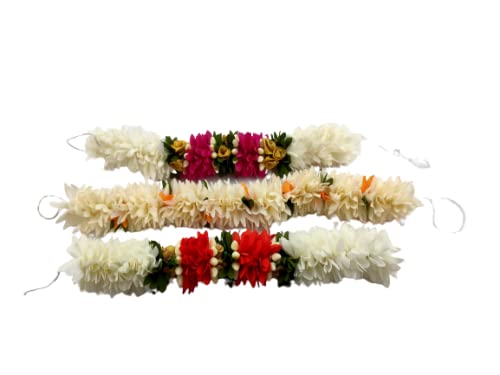 Premium Artificial Bun Juda Maker Flower Gajra Hair Accessories for Women - 3 Pack (10 Inch) - Perfect for Weddings, Parties & Traditional Indian Hairstyles