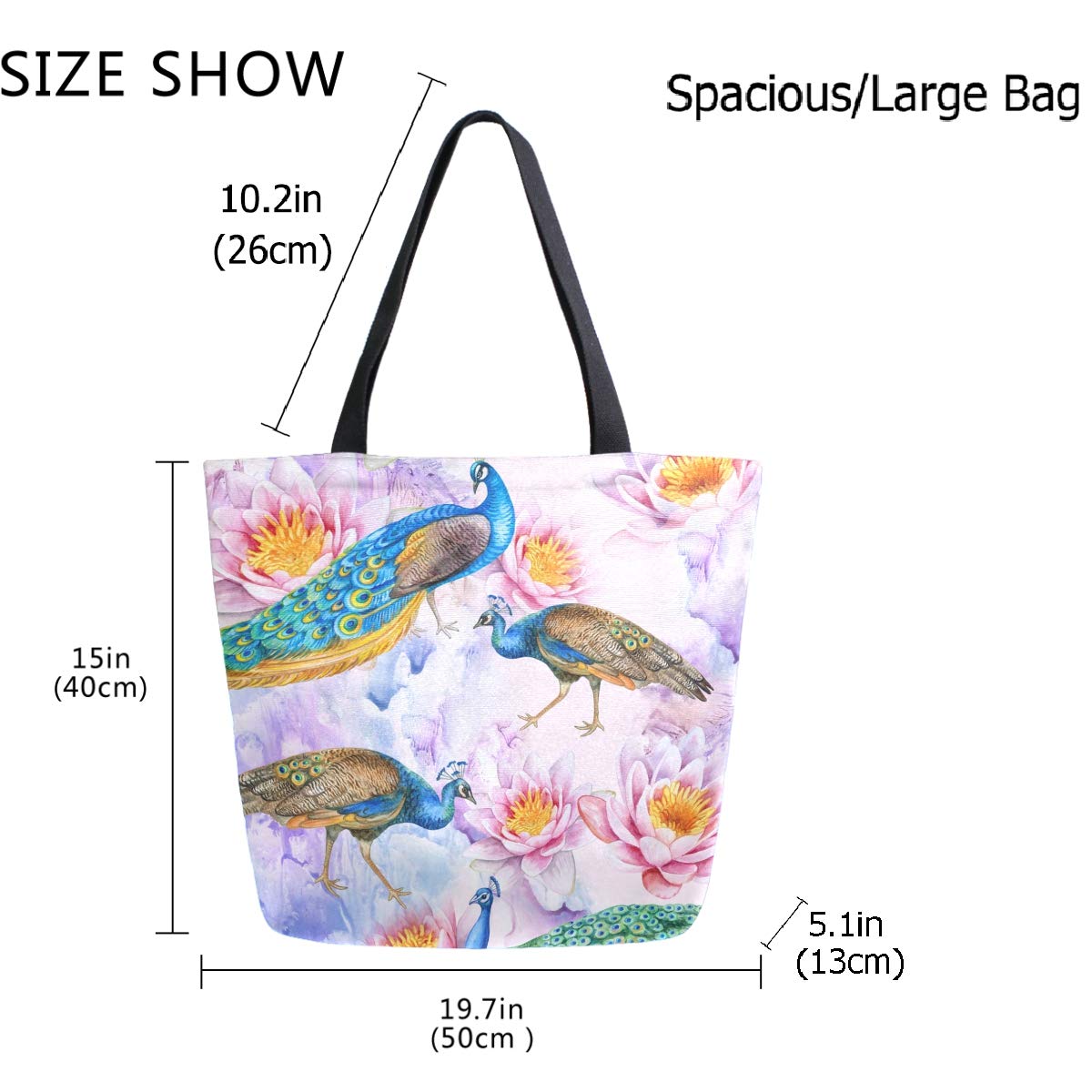 Stylish Printed Extra Large Shoulder Tote Bag for Women - Beach Travel, Gym, Grocery Shopping, Work & Weekend Getaways | Durable & Spacious Carryall for Everyday Use