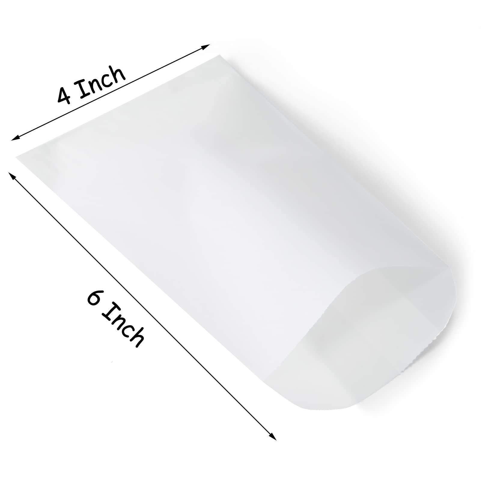 100 Pcs 4x6 Inches Glassine Waxed Paper Gift Bags - Eco-Friendly & Translucent for Party Favors, Wedding Invitations, Candy Packaging & Small Gift Wrapping