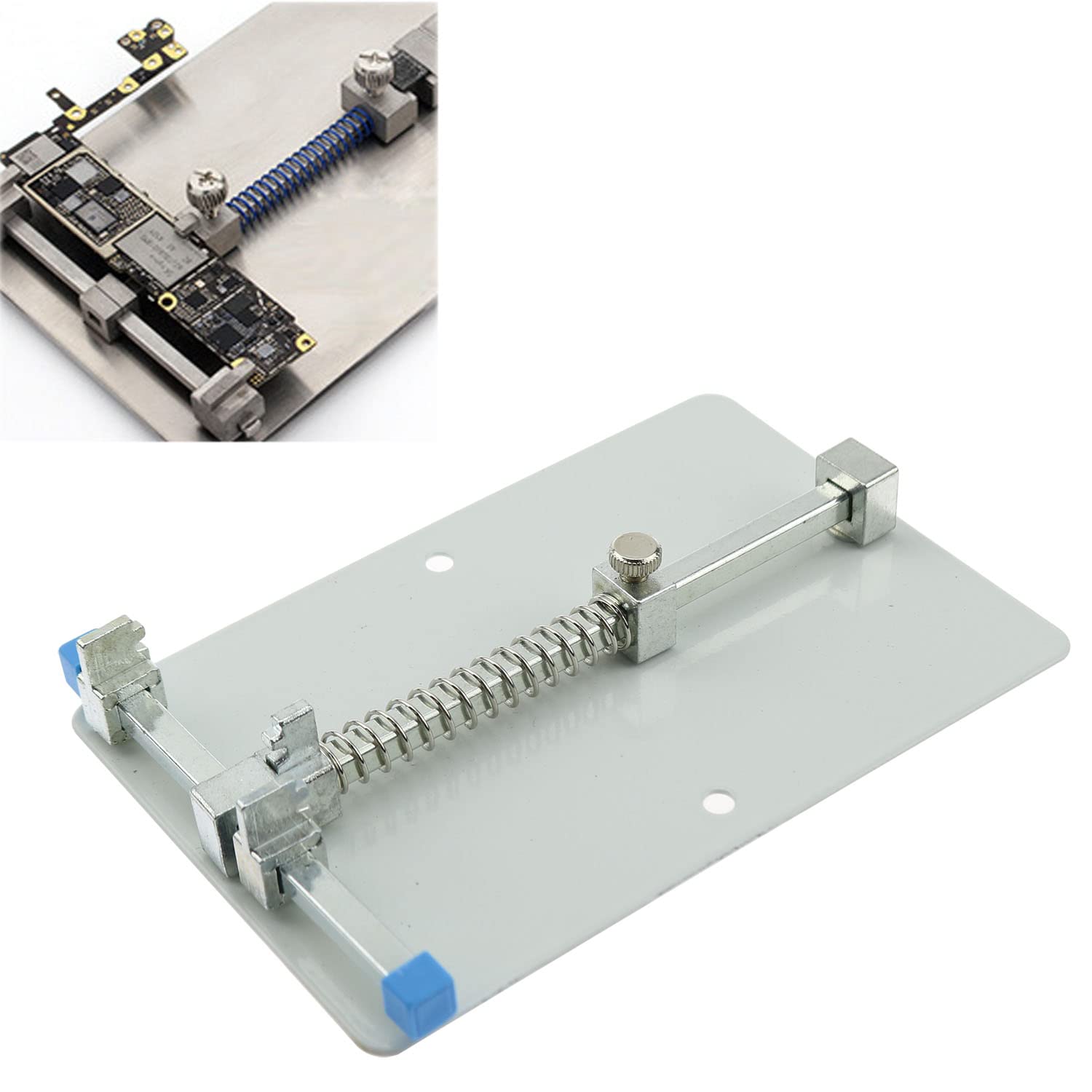 MEETOOT Adjustable PCB Circuit Board Holder 120x80mm - Phone Repair Soldering Station Clamp with Fixed Support | Ideal for Electronics Repair, DIY Projects & Circuit Board Assembly