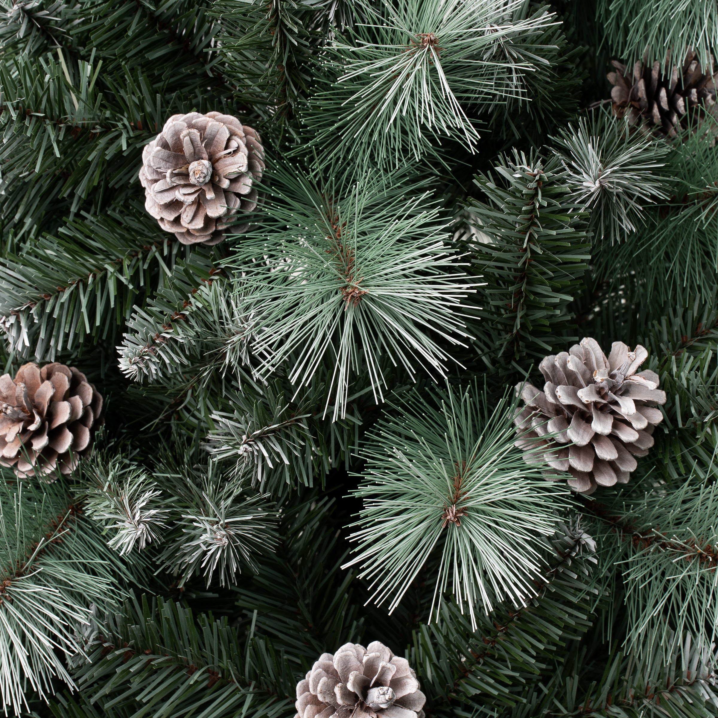 7.5 ft. Perry Mixed Pine Artificial Christmas Tree - Premium Realistic Holiday Decor for Home, Office & Party | Flocked & Unlit