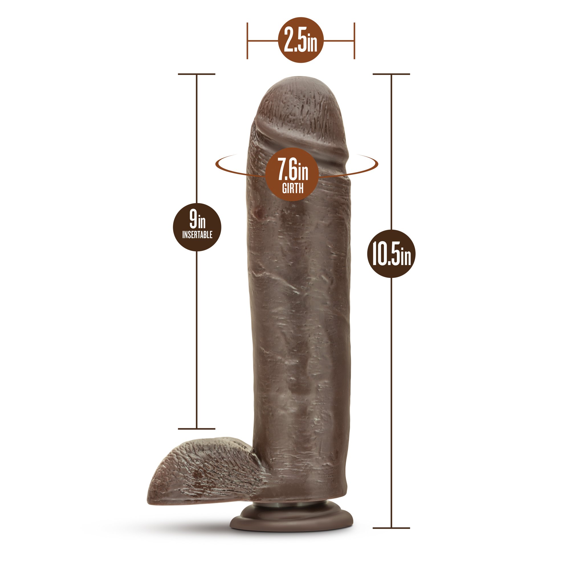 Blush Novelties Mr. Mister 10.5 Inch Realistic Monster Dildo - Ultra-Thick 2.5