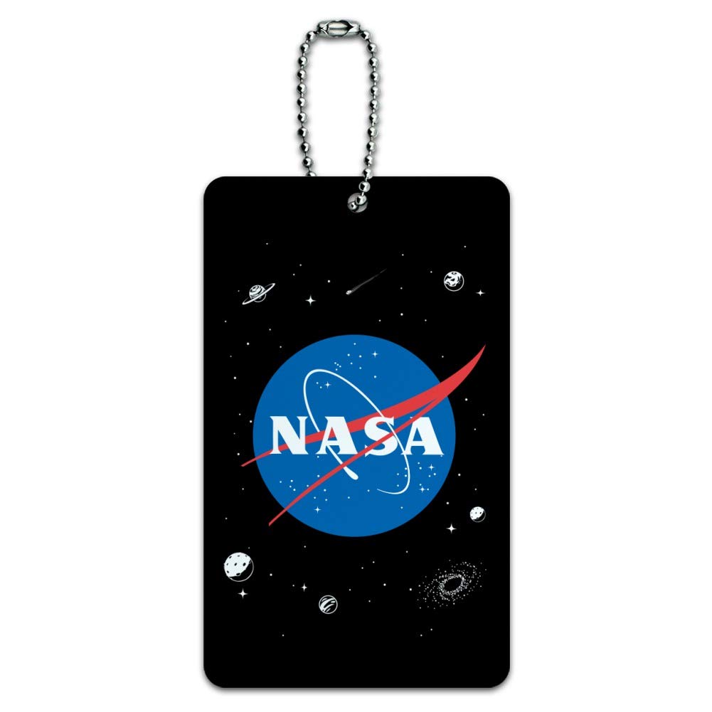 NASA Official Meatball Logo Luggage Tag - Durable Suitcase ID Card Holder for Travel Accessories | Perfect for Carry-On Bags, Backpacks & Suitcases