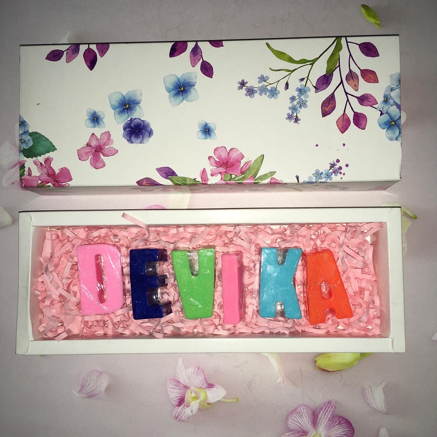 Personalized Alphabet Soap for Kids - Custom Name Soap Gift Set for Birthdays, Diwali & Raksha Bandhan | Fun Bath Time Soap Hamper for Children's Return Gifts & Special Occasions