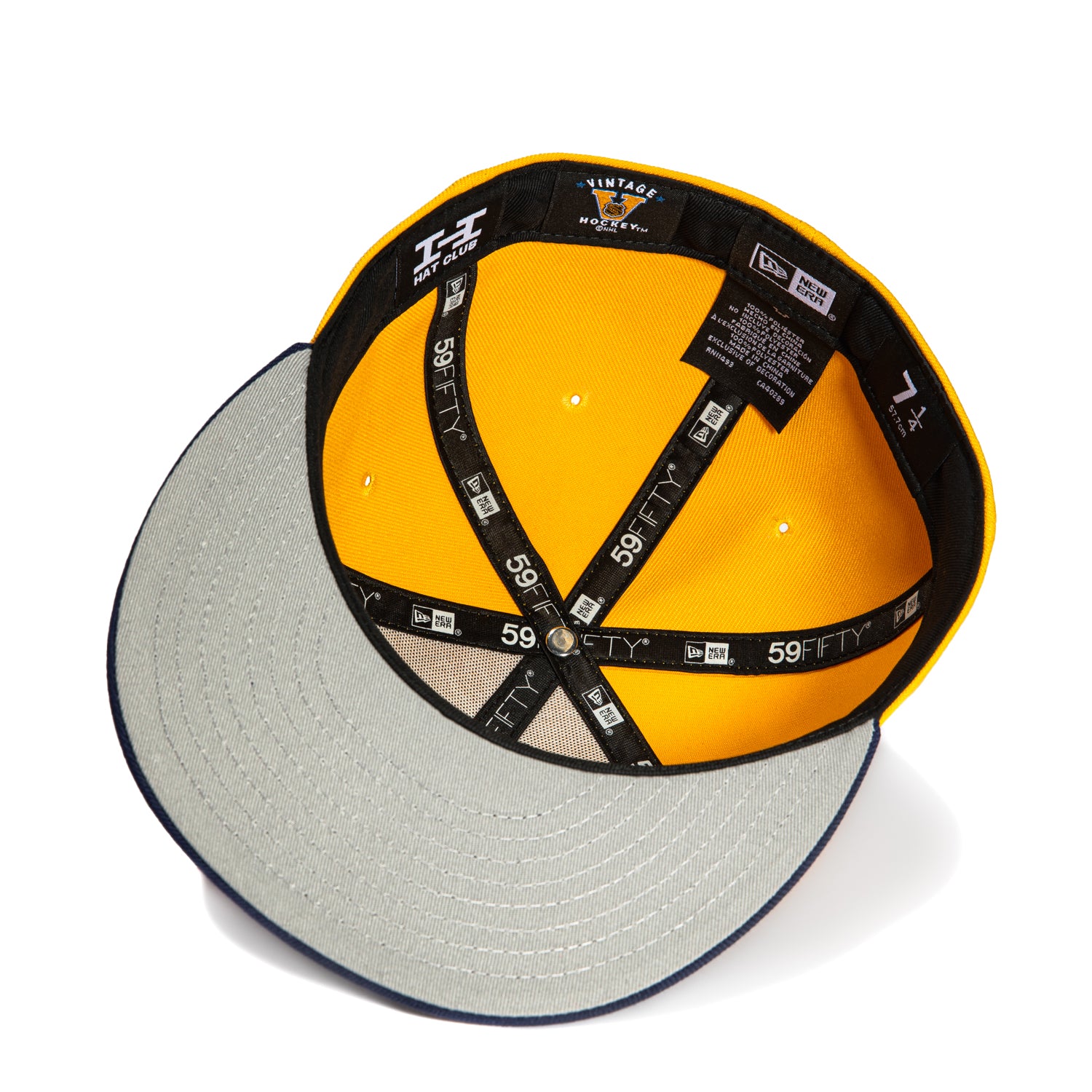 New Era 59Fifty Nashville Predators Snapback Hat - Gold & Light Navy NHL Hockey Cap for Men & Women - Perfect for Games, Tailgating & Fan Gear Collection