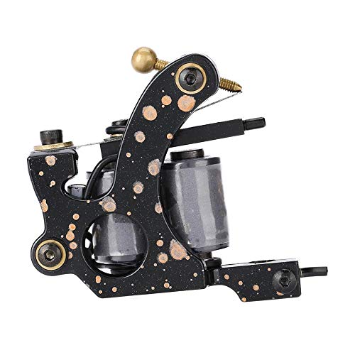 Professional Alloy Tattoo Machine Gun - 10-Wrap Copper Coils & Iron Shader for Precise Tattooing | High Elasticity & Stable Bounce | Ideal for Tattoo Artists & Body Art Professionals
