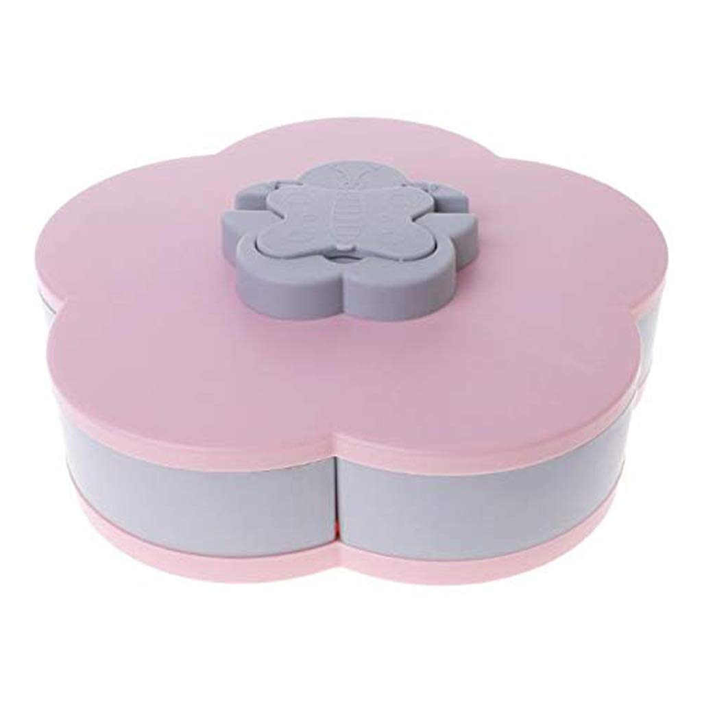 Rotating Candy Box - Plastic Snack Tray for Party & Wedding (Pink)