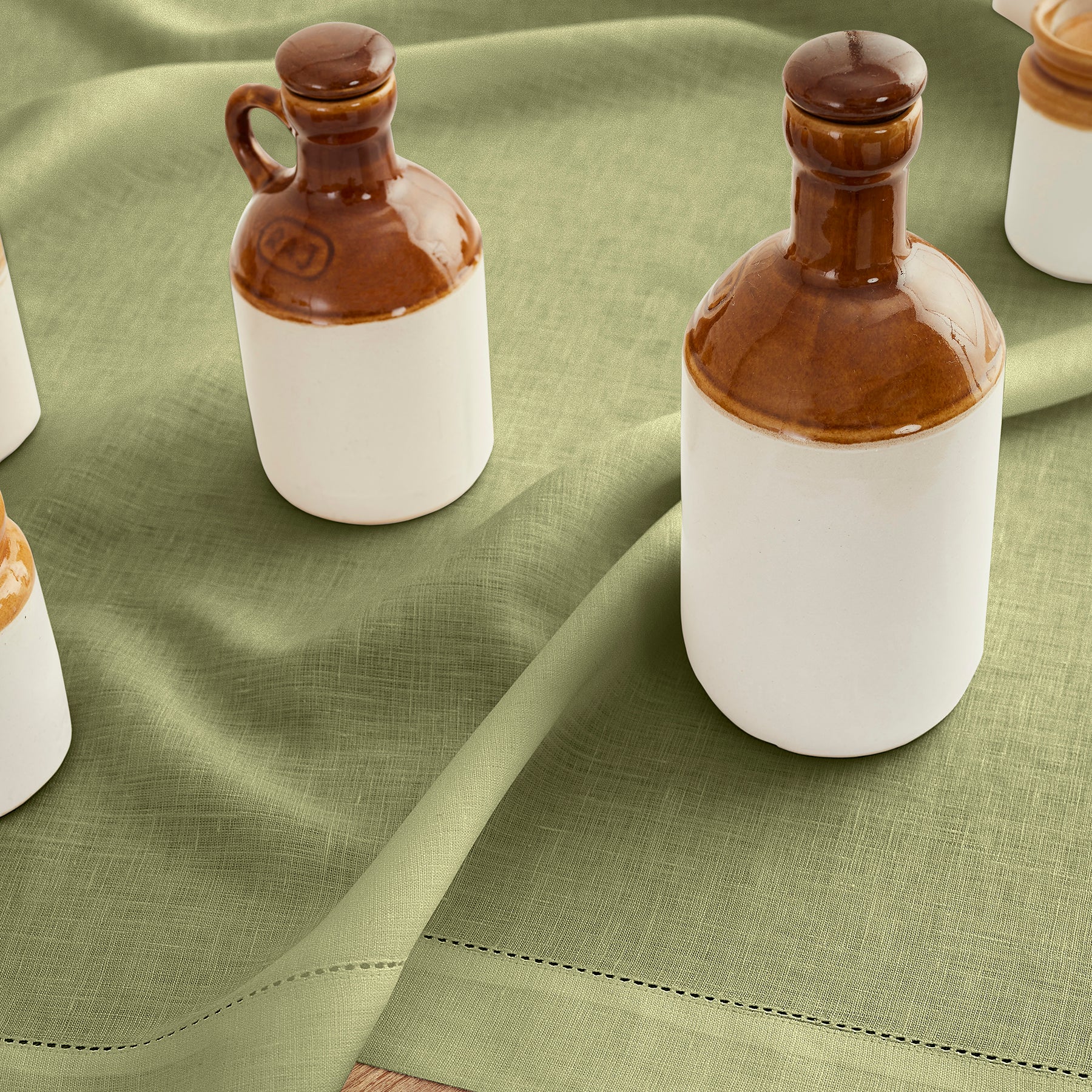 Classic Hemstitch Table Throw - Elegant Linen Table Runner for Dining Room Decor, Wedding & Holiday Table Settings