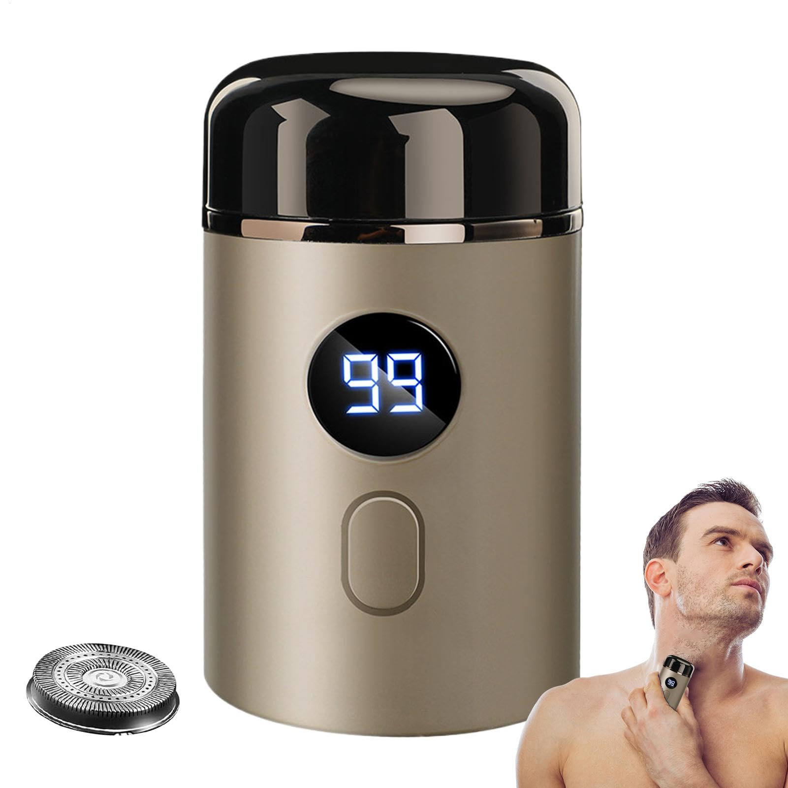 Men's Travel Electric Shaver - Portable Rechargeable Beard Trimmer & Body Groomer | Compact Shaving Machine for Business Trips, Gym, Camping & Father's Day Gifts