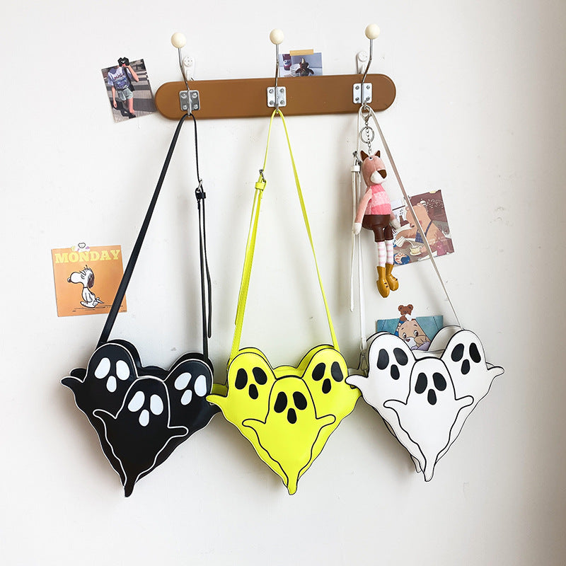 3D Cartoon Ghost Halloween Shoulder Bags for Women - Cute Crossbody Phone Purse with Funny Design | Perfect for Trick-or-Treating, Costume Parties & Spooky Outfits