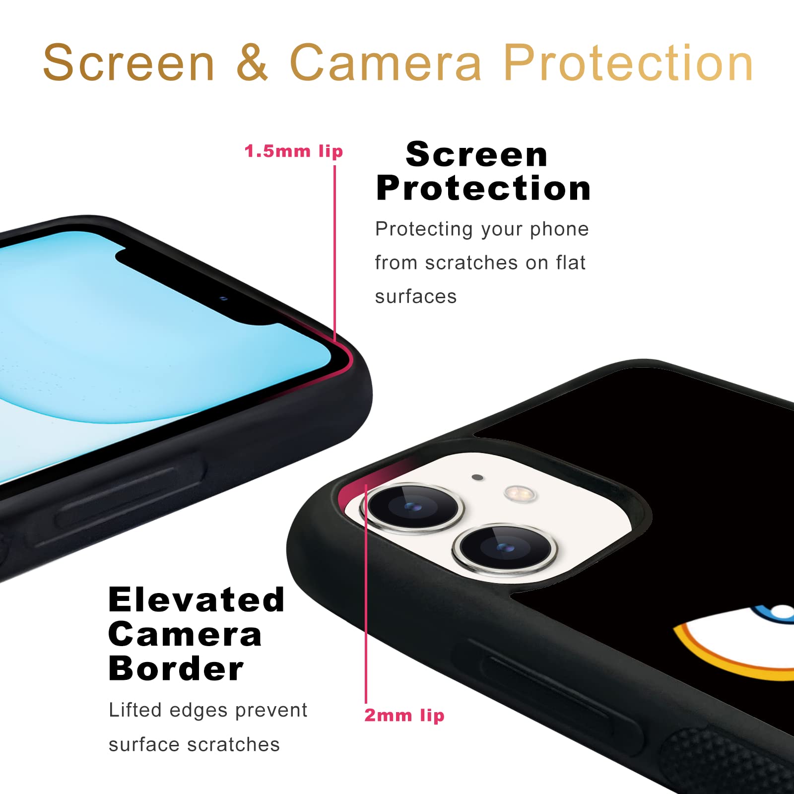 Funny Cool iPhone 11 Case for Men & Teens - 'Don't Touch My Phone' Protective Cover - Perfect Gift for Boys, Kids & Teens | School, Work & Everyday Use