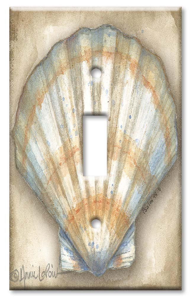 Oversized Decorative Metal Wall Plate - Single Gang Toggle Switch Cover - Made in USA - Clamshell Design for Home & Office Decor