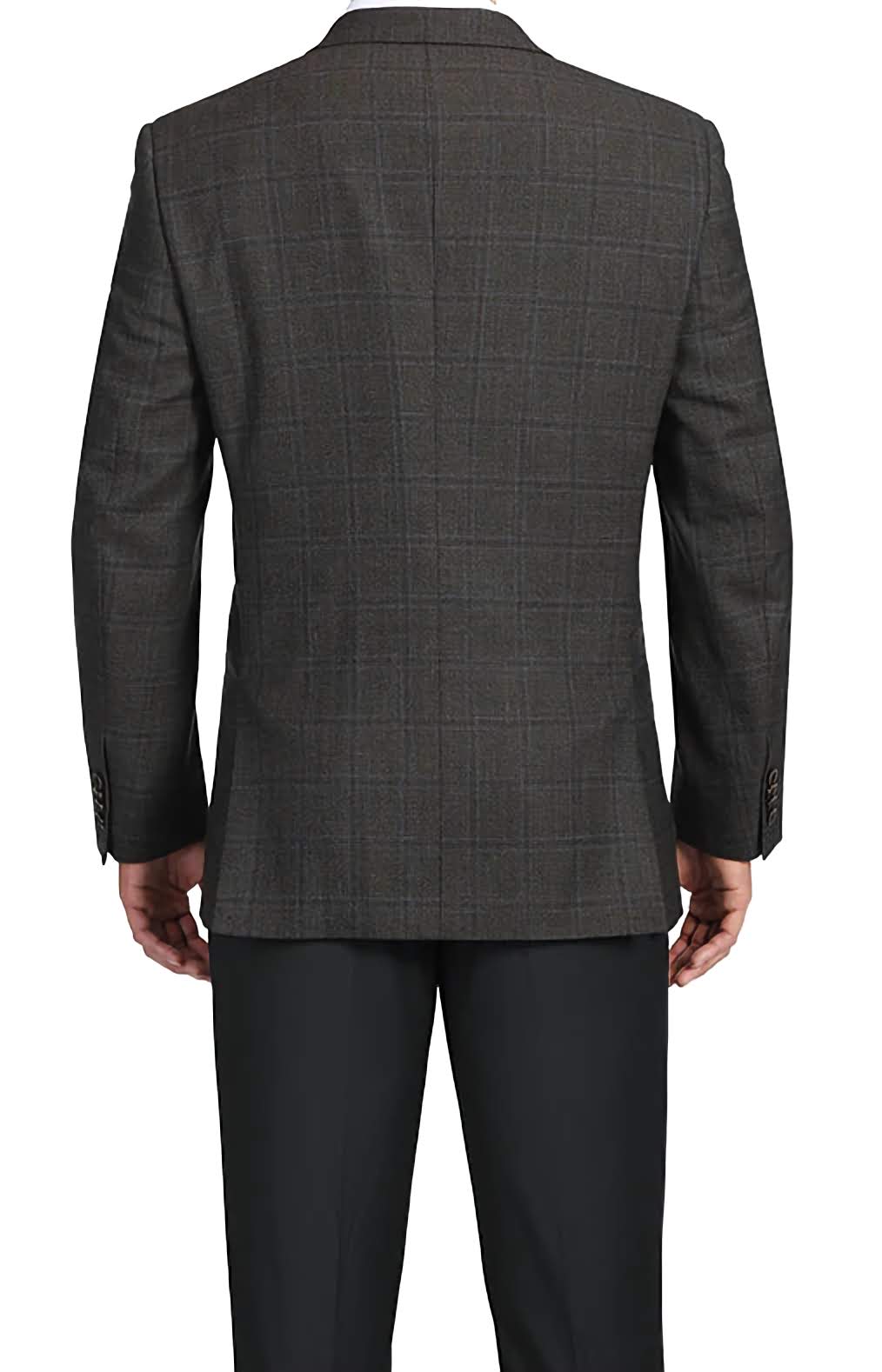 100% Wool Regular Fit 2 Button Blazer Glen Plaid in Brown - Classic Business & Formal Wear for Men | Perfect for Office, Interviews & Special Occasions