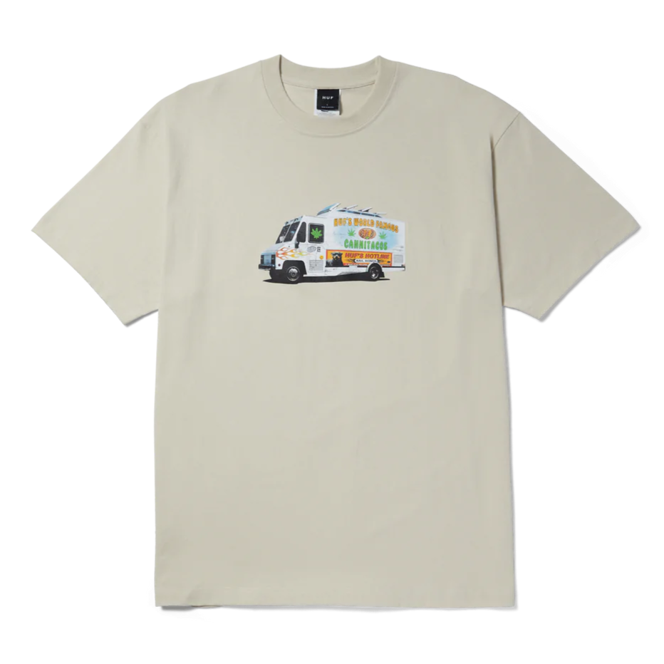 Huf Taco Truck Graphic T-Shirt for Men & Women - Vintage Style Cotton Tee - Perfect for Casual Wear, Street Fashion & Skateboarding