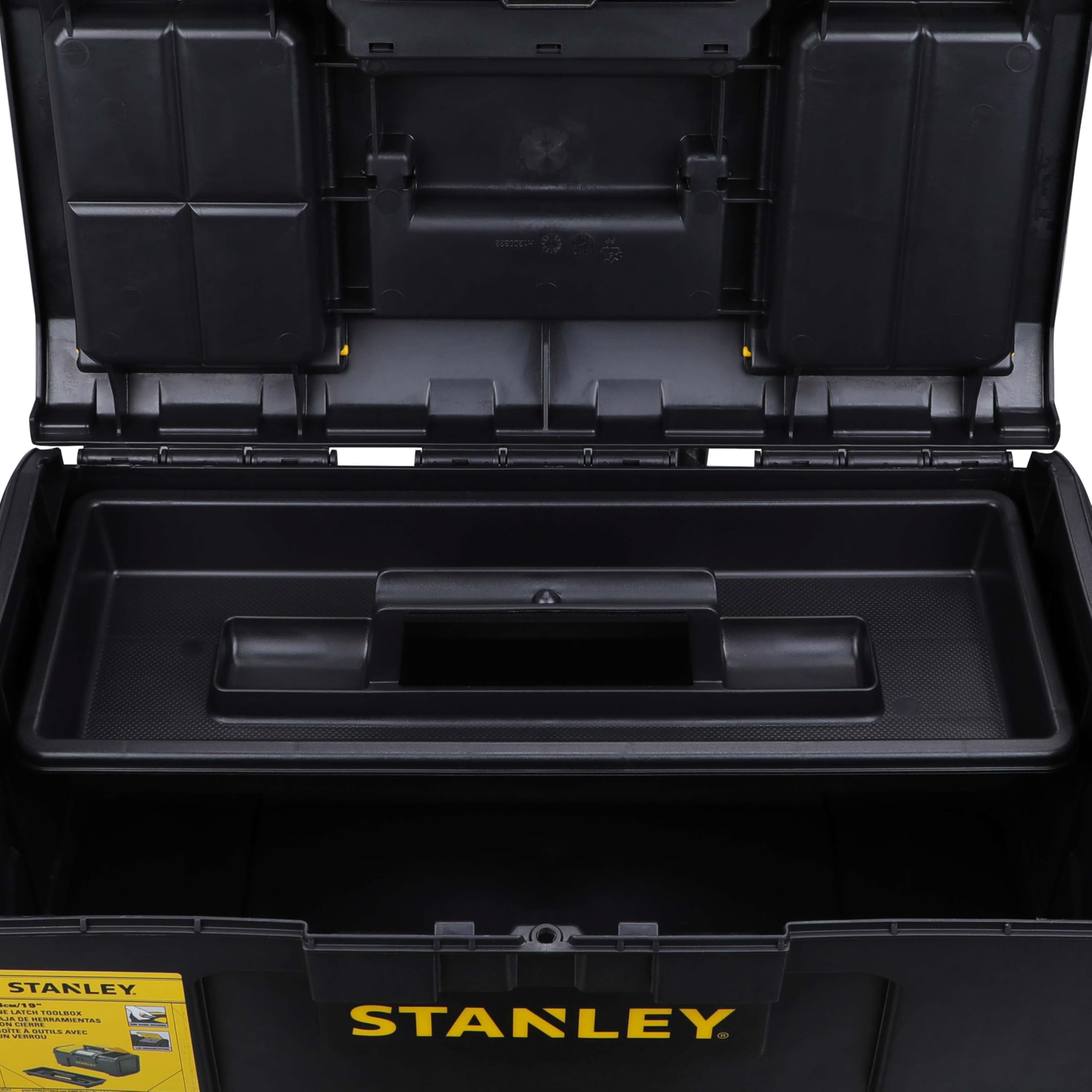 Stanley 19-Inch One Touch Toolbox - Heavy Duty DIY Tool Storage Organizer with Easy Access for Home, Garage & Workshop Projects
