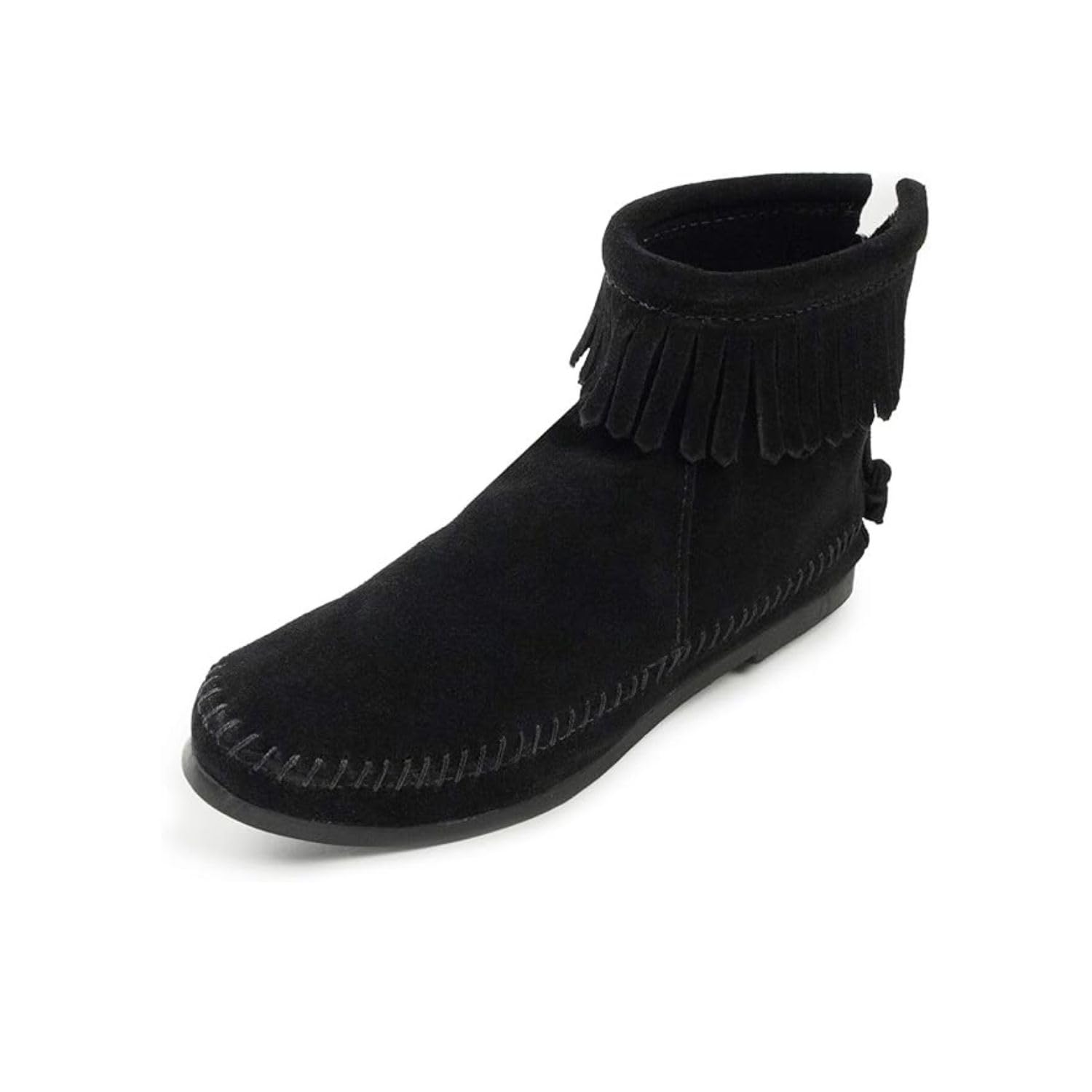 Minnetonka Women's Back Zipper Bootie - Hardsole Comfortable Ankle Boots for Casual Wear & Outdoor Walking | Soft Leather & Stylish Design