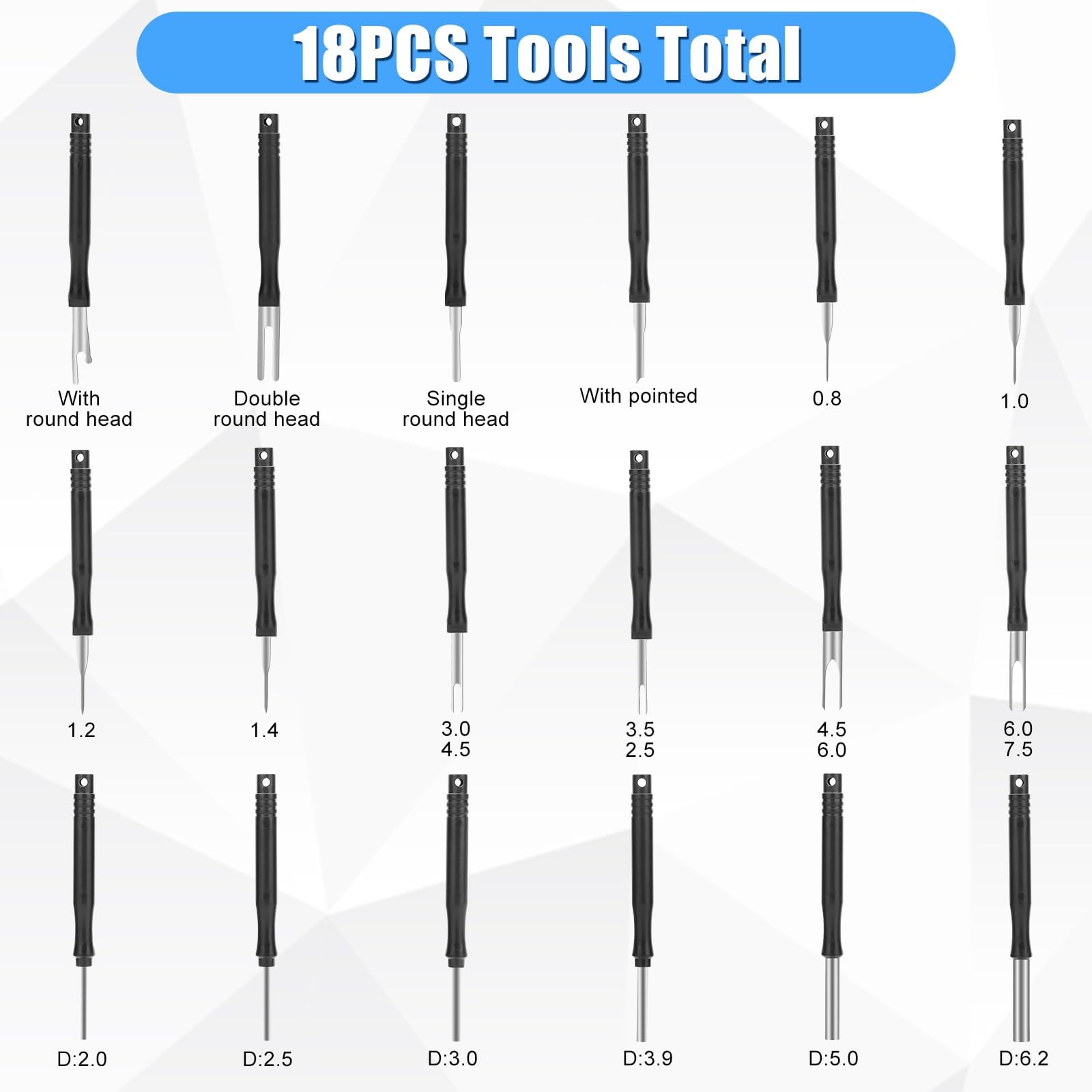 Linkstyle 18PCS Upgraded Automotive Terminal Removal Tool Kit - Professional Pin Extractor Set for Electrical Wire Connectors | Perfect for Car Repairs, DIY Auto Maintenance & Electrical Projects