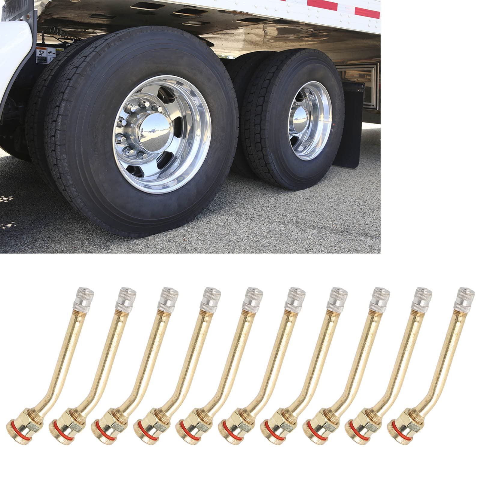20PCS Heavy Duty RV Tire Valve Stem Extenders - Durable Copper Construction, Wide Compatibility for Trailers & Trucks - Perfect for Off-Roading, Camping & Long-Distance Travel Accessories