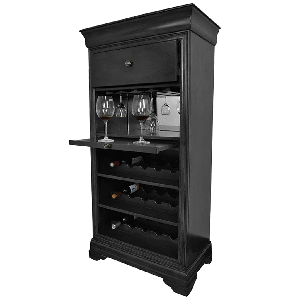 RAM Game Room Bar Pub Cabinet with Wine Rack - Stylish Storage Solution for Home Entertainment and Party Spaces