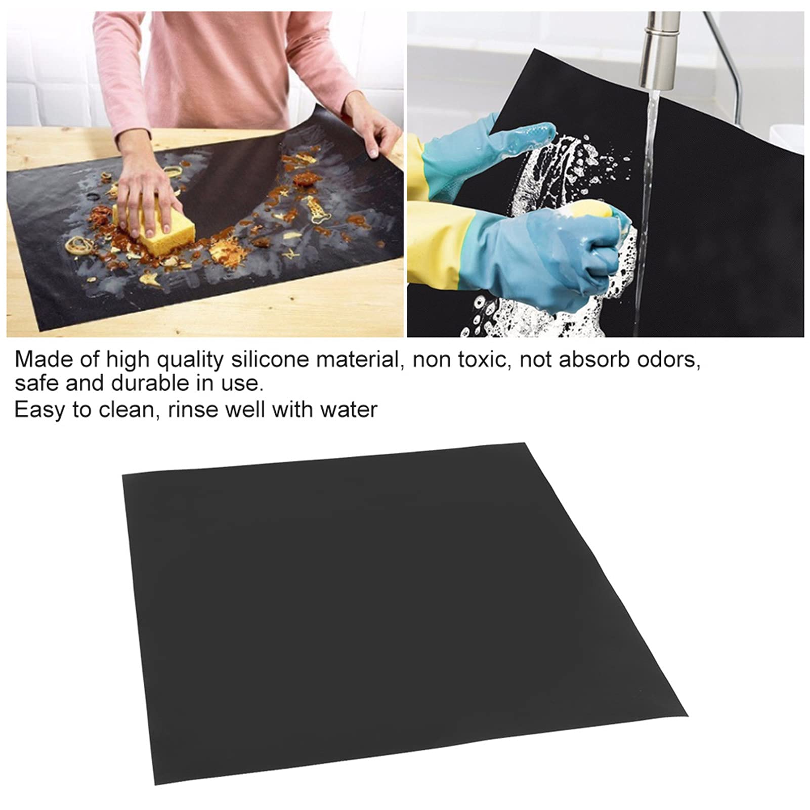 Odor-Resistant Silicone Heat Insulation Pad - Non-Slip Microwave Oven Mat for Air Fryer, Coffee Maker & Toaster | Perfect for Kitchen Countertop Protection & Appliance Safety