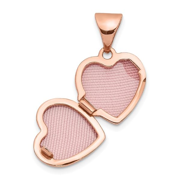 14K Solid Rose Gold Heart Locket Necklace - Personalized Photo Pendant with Engraving | Romantic Gift for Her, Anniversary, Valentine's Day, Mother's Day Jewelry