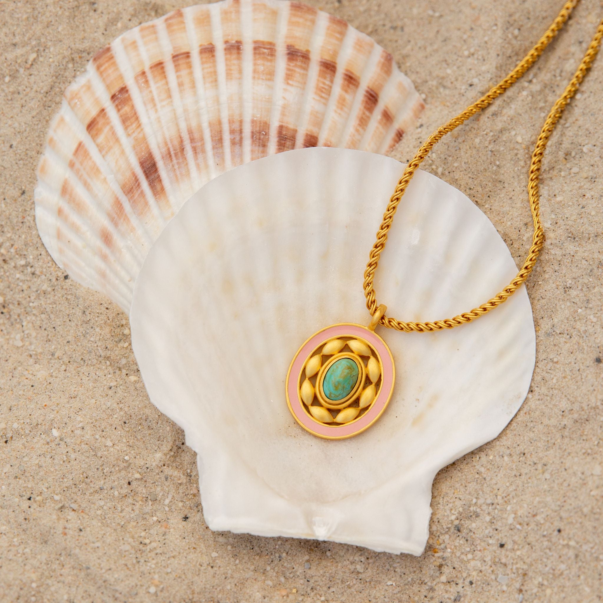 Island in the Sun Pendant Necklace - Tropical Beach Jewelry for Women - Perfect for Vacation, Summer Outfits & Boho Style