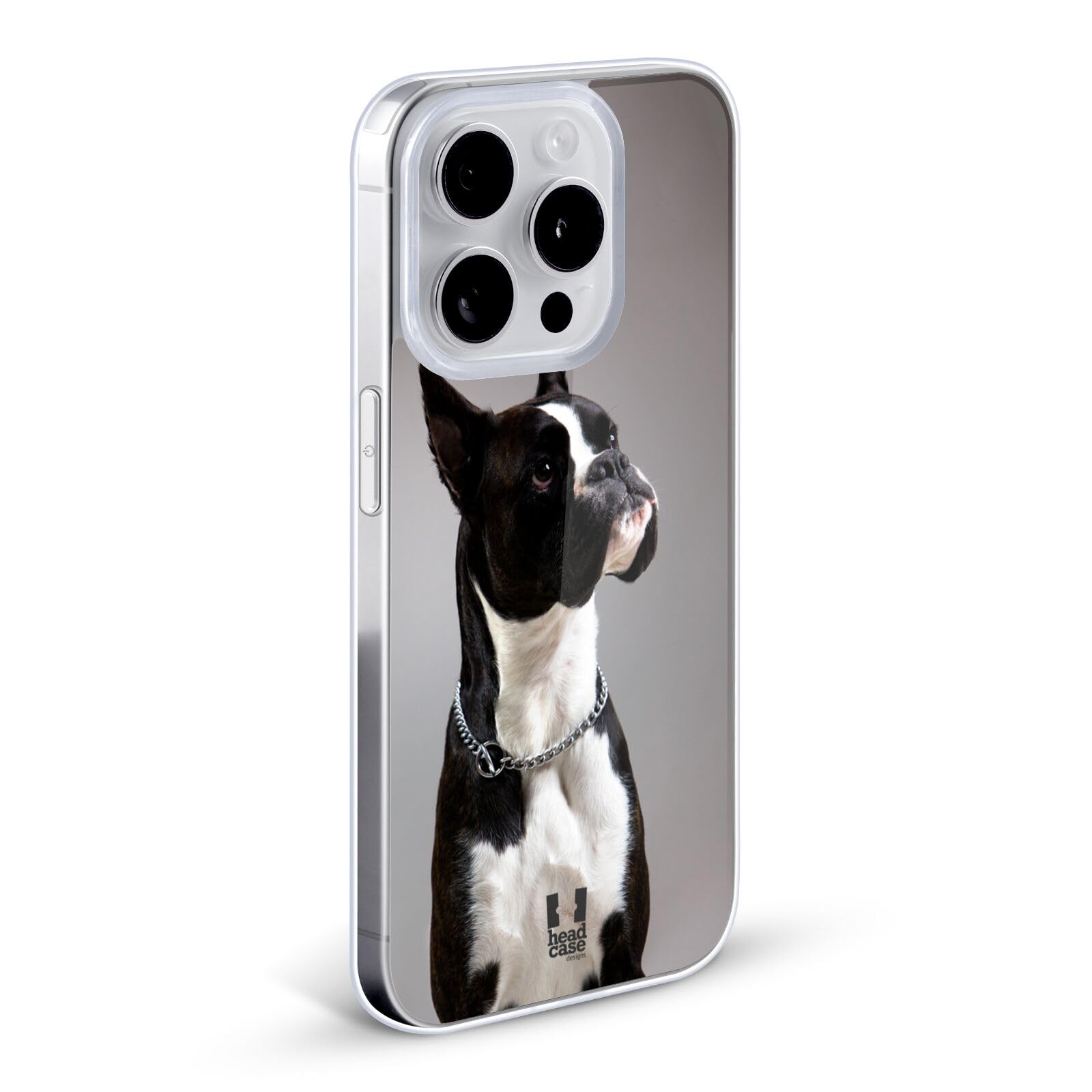 Black and White Boxer Dog Soft Gel Phone Case for Apple iPhone 11 Pro Max - Cute Pet Lover Accessory for Everyday Use, Work & Travel