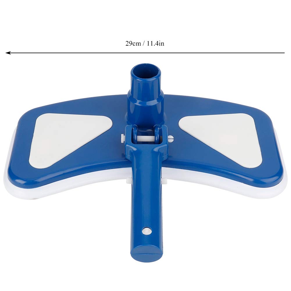 Yosoo 12 Inch Pool Vacuum Head - Heavy Duty Swimming Pool Cleaner with Curved Blue & White Suction Brush for In-Ground & Above Ground Pools - Perfect for Leaves, Dirt & Debris Removal