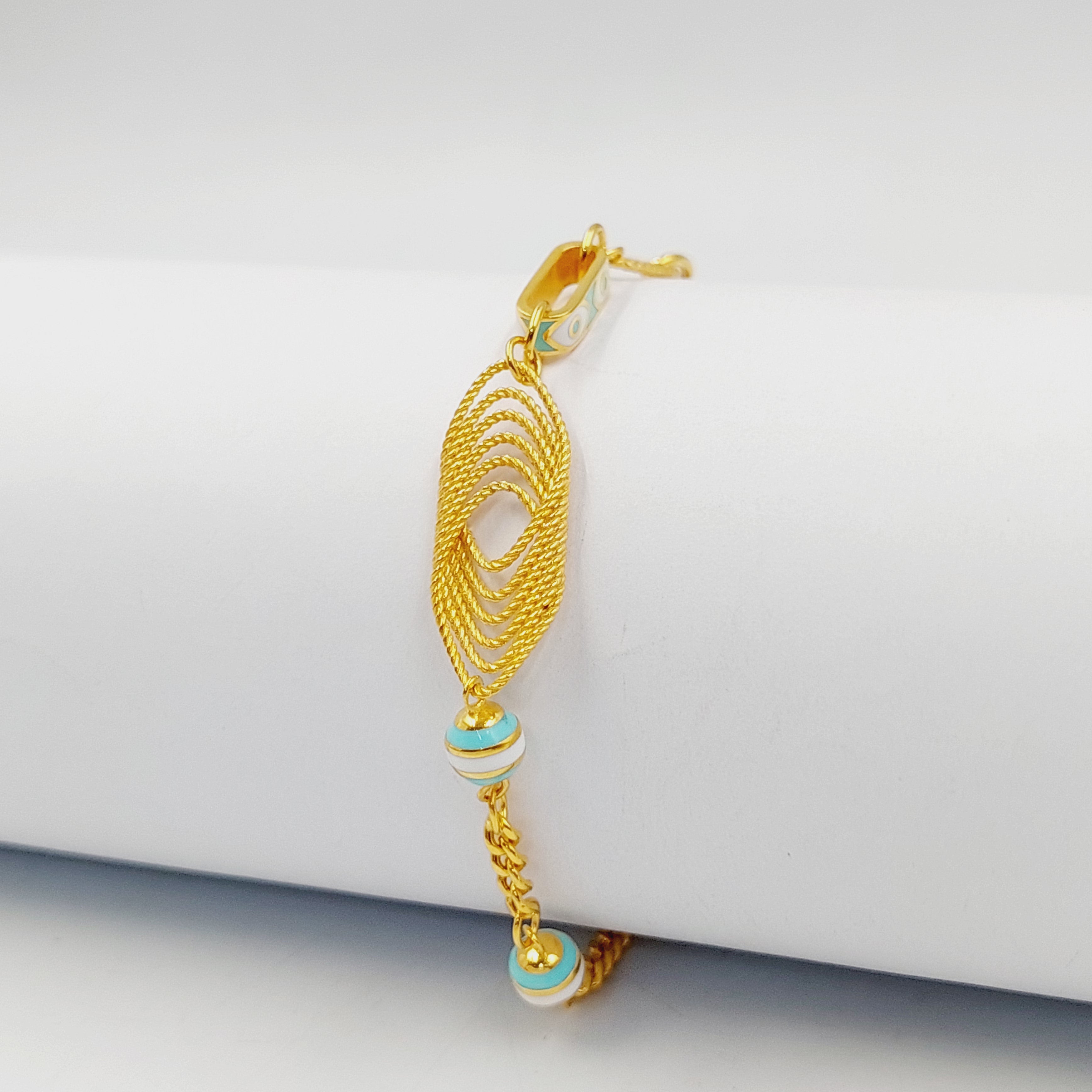 Exquisite Enameled & Zircon Studded Turkish Bracelet - Handmade Jewelry for Women, Perfect for Weddings, Parties & Special Occasions