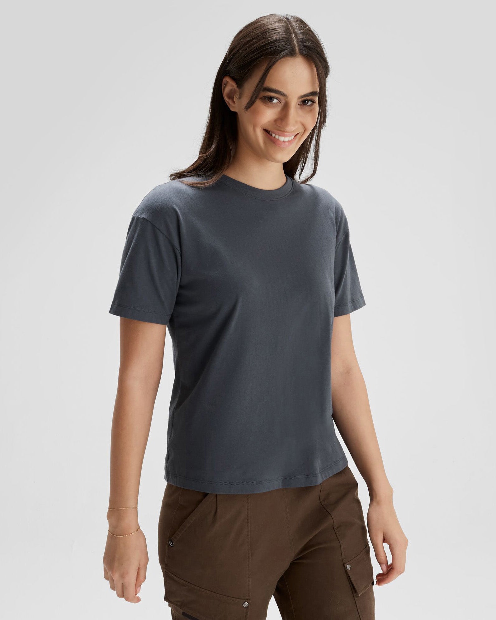 Organic Cotton Women's T-Shirt - Soft & Breathable Solid Tee for Casual Wear, Sleep & Lounge