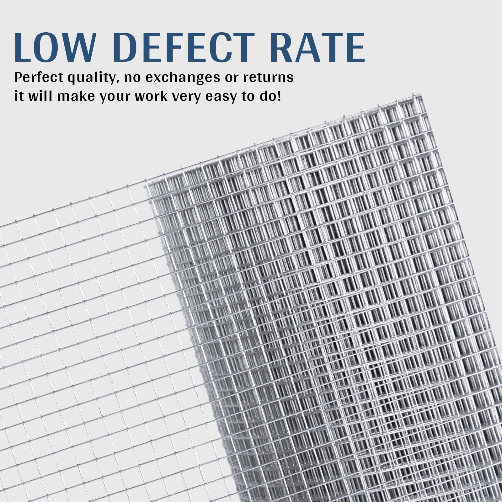 1/2 Inch x 4 ft x 100 ft 19-Gauge Galvanized Hardware Cloth Roll - Heavy Duty Welded Wire Mesh for Chicken Coop Fencing, Garden Protection, Gopher Control, Tree Guards, and DIY Critter Barriers | Ideal for Poultry Runs, Raised Beds & Pest Prevention