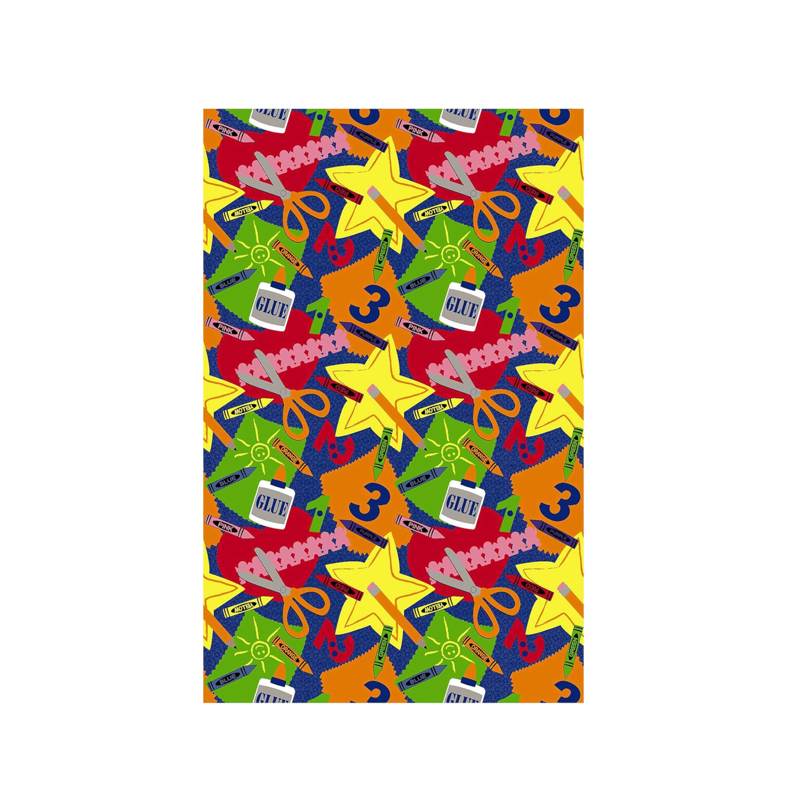 6' x 9' Multicolor Educational Kids Carpet for Learning Numbers & Colors | Non-Slip Nylon Playroom Rug for Classroom, Bedroom, Daycare | Perfect for Playtime, Storytime & Early Childhood Development