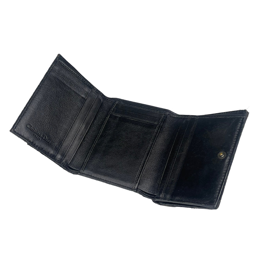 Dior 2003 'Street Chic' Trotter Canvas Wallet in Black (92HR0) - Stylish & Compact for Everyday Use, Travel, and Fashion Accessories