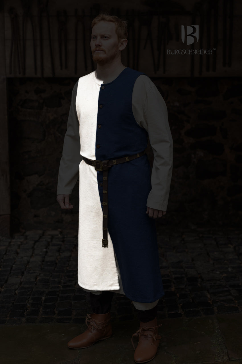 Right Side Tabard Auderic Natural - Premium Medieval Costume Accessory for Renaissance Fairs & LARP Events